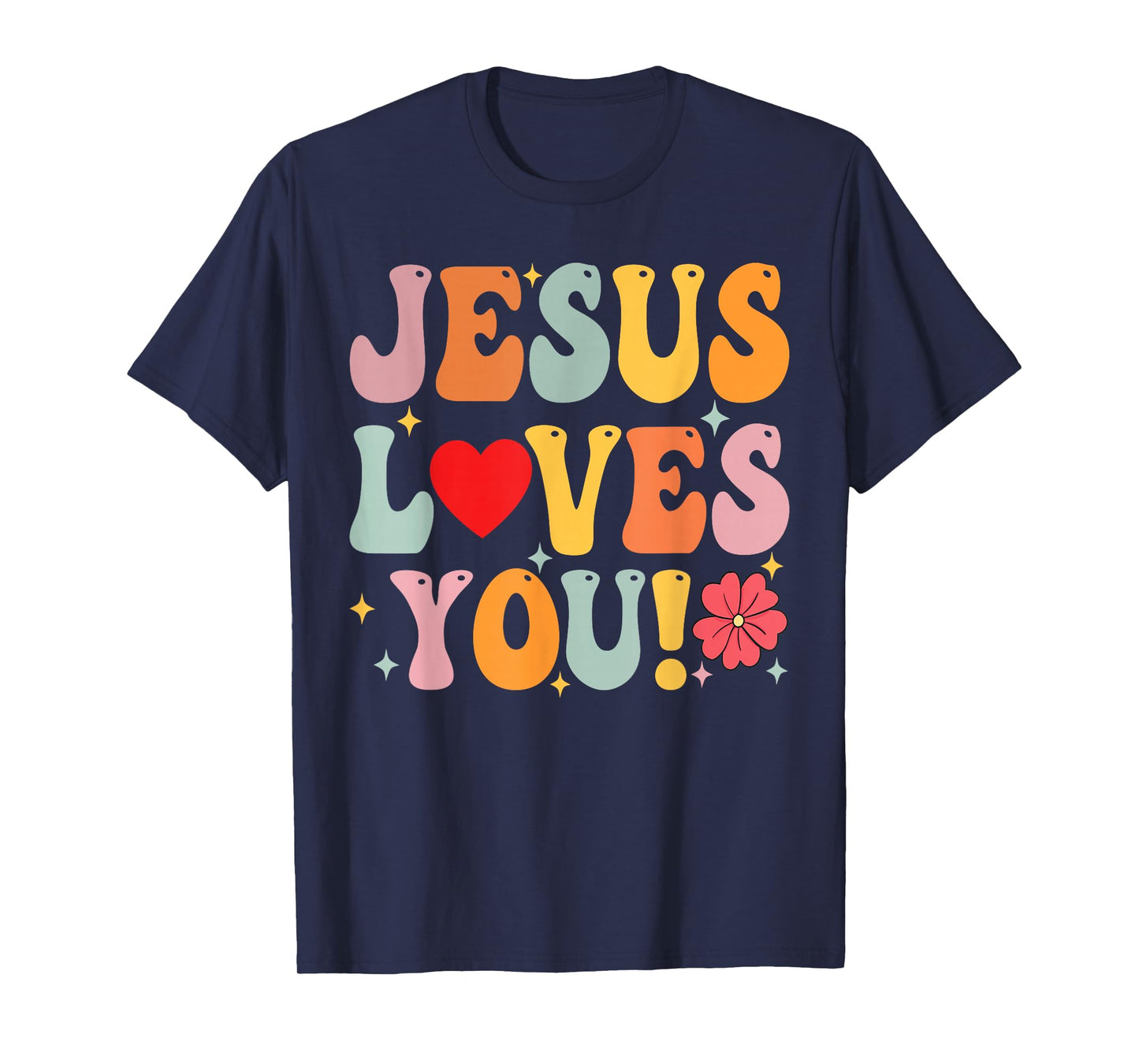 Jesus Loves You Christian Kids Women Religious Faith T-Shirt