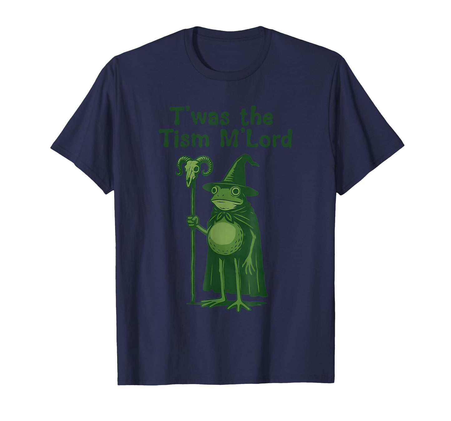 Funny T'was The 'Tism M'Lord Funny Medieval Knight Frog T-Shirt