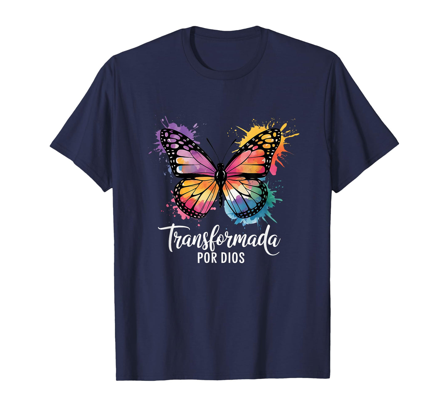 Transformada Por Dios Inspirational Butterfly T-Shirt