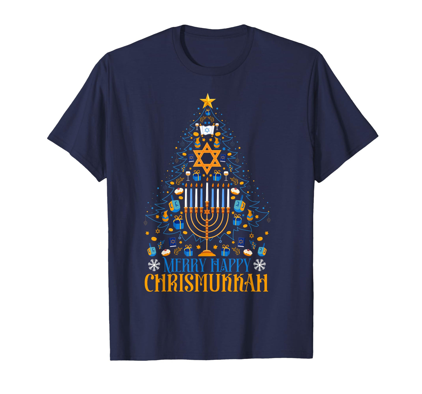 Merry Happy Christmukkah Jewish Christmas Hanukkah Chanukah T-Shirt