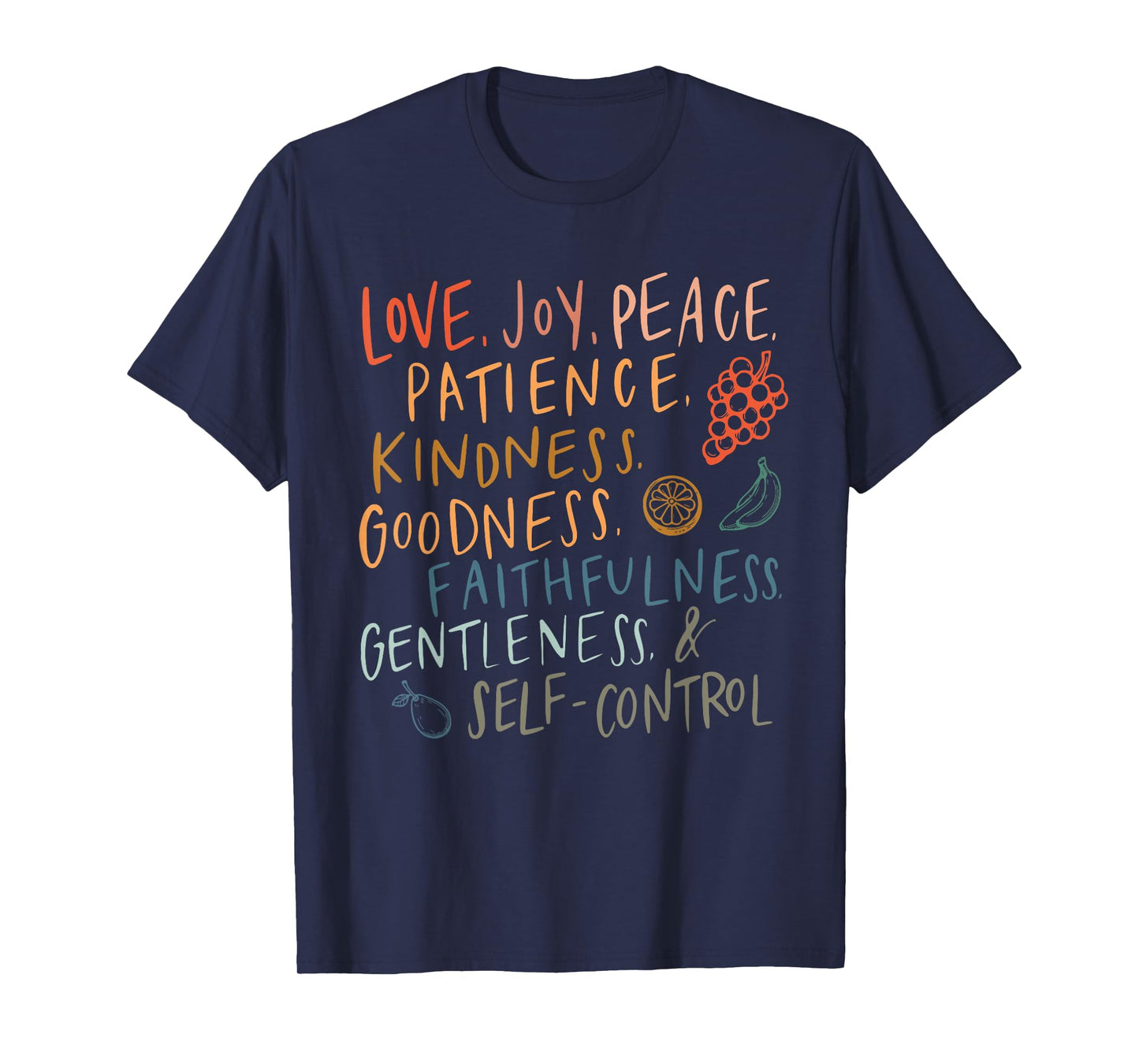 Fruit Of The Spirit Fruit Colorful Summer Vacation Christian T-Shirt