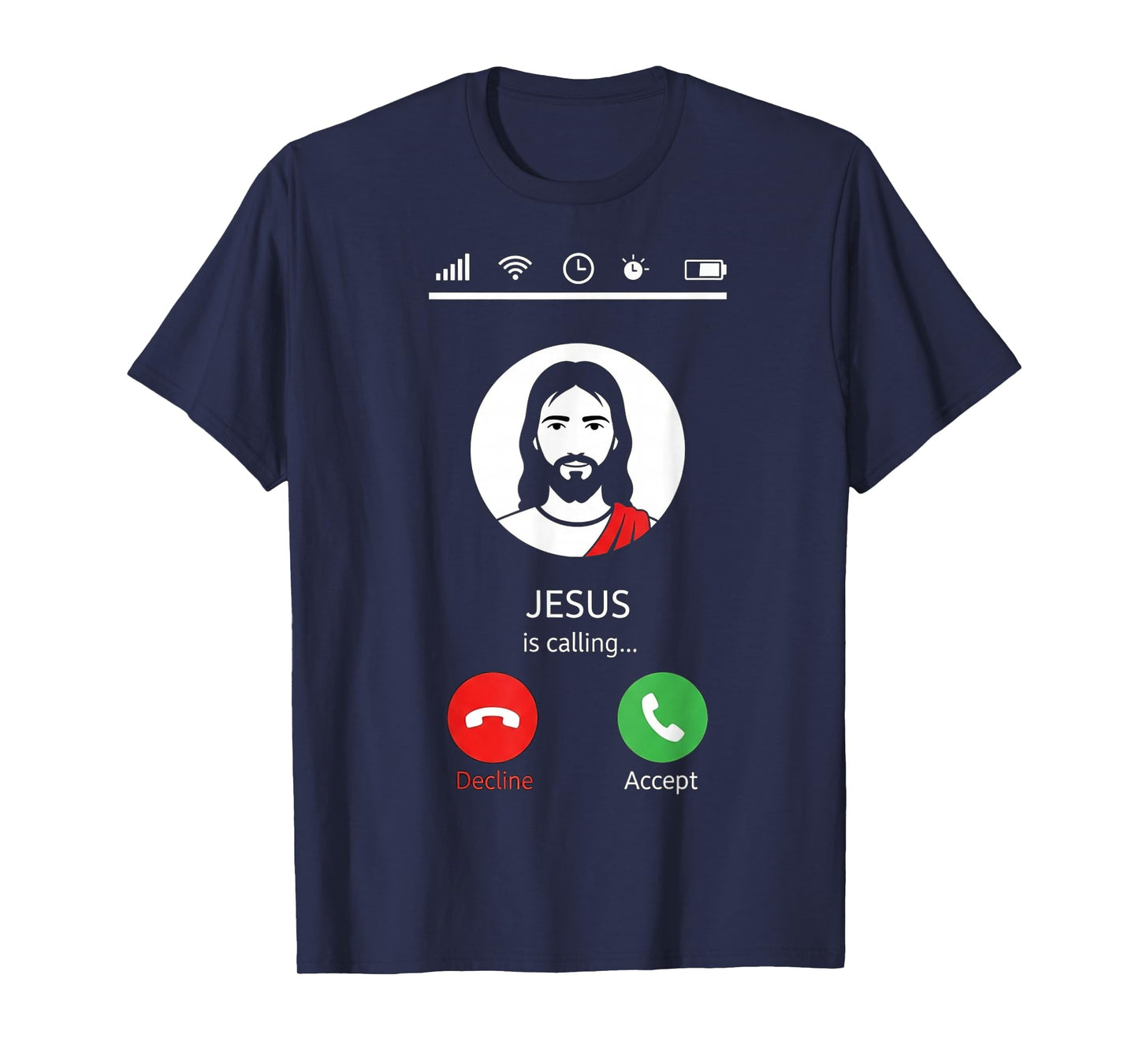 Funny Christian Humor Jesus Calling Accept or Decline Phone T-Shirt