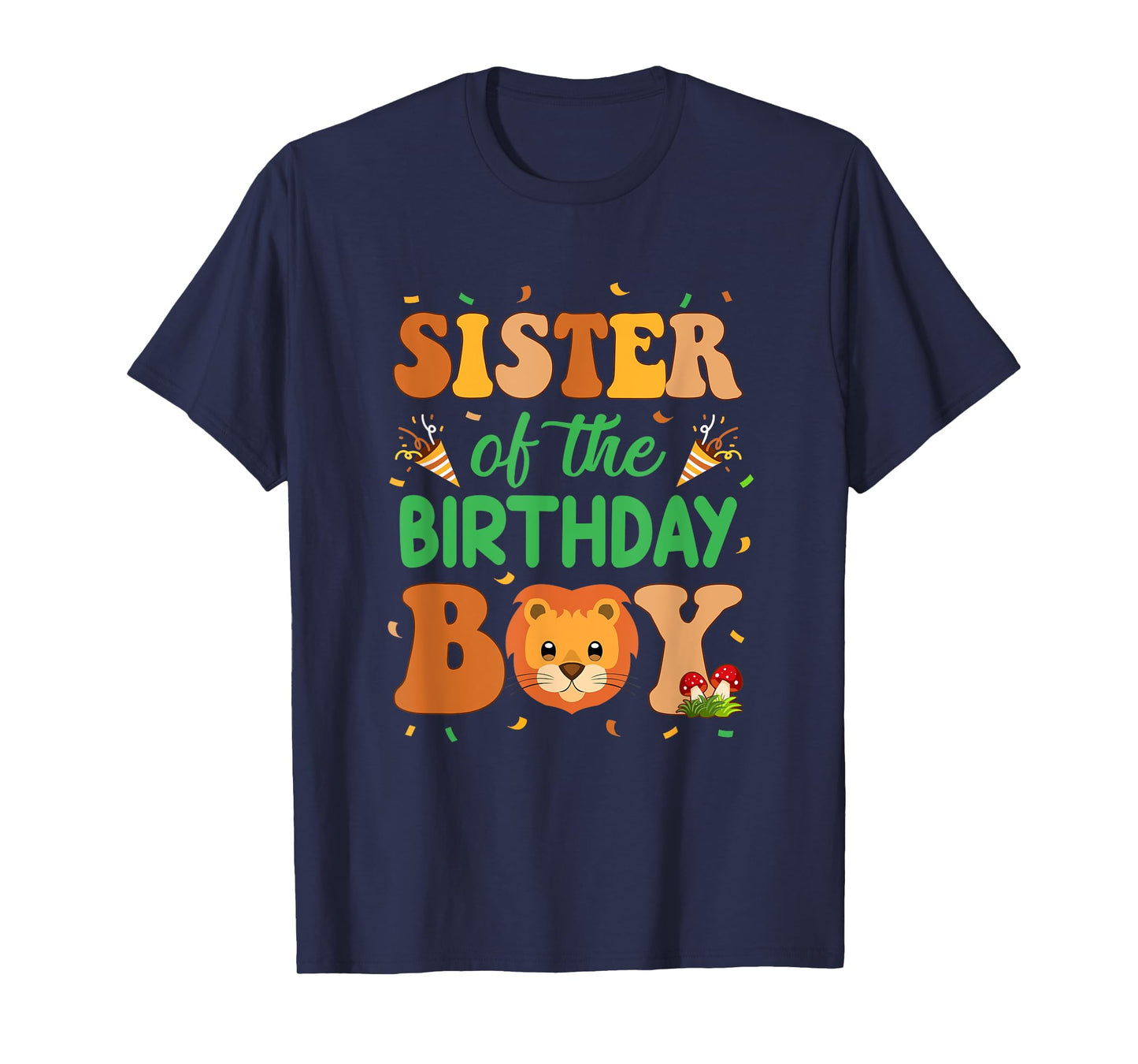 Sister Of The Birthday Boy Lion Family Party Decorations T-Shirt