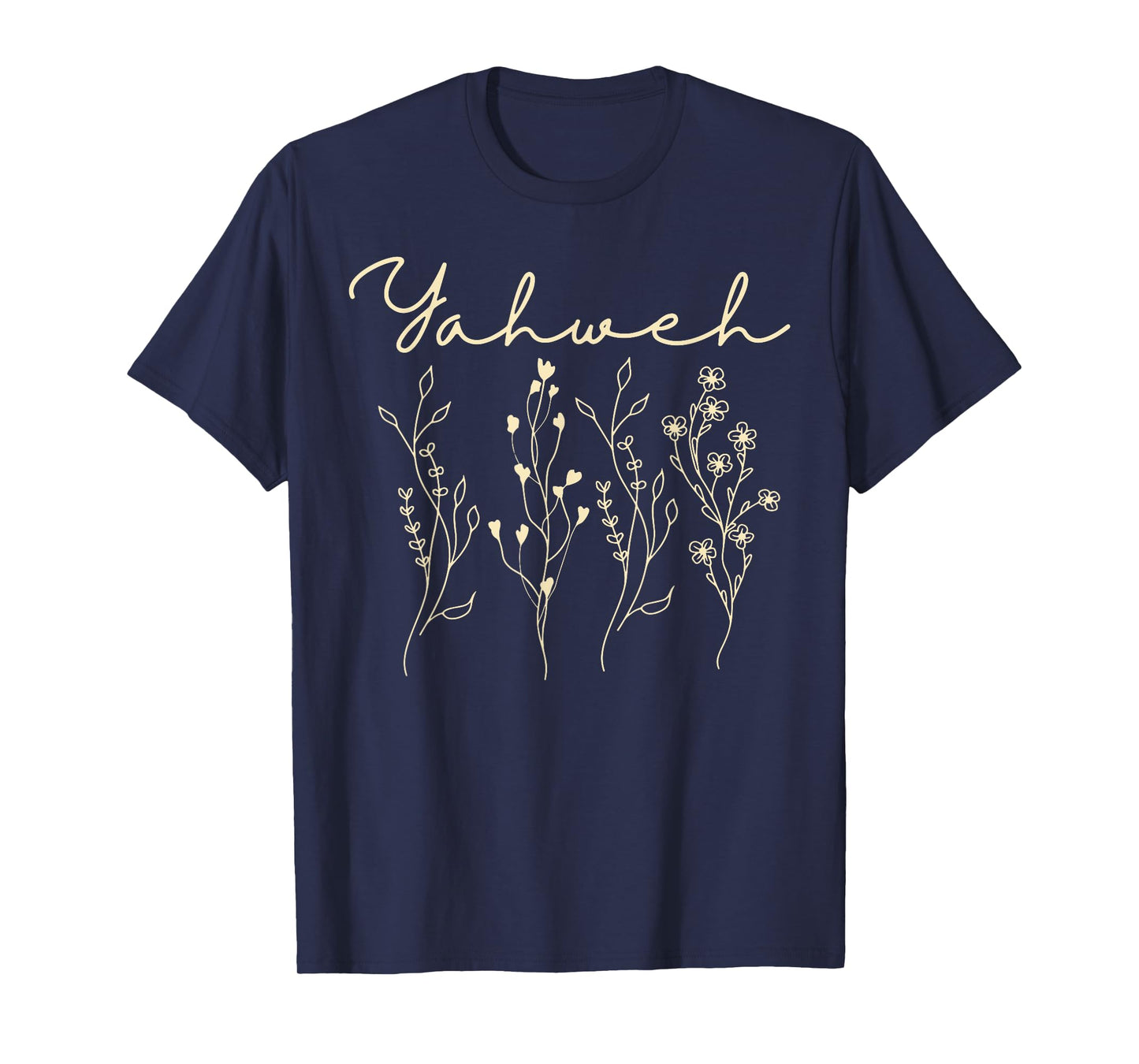 YAHWEH Wildflowers YHWH Christian Floral Bible Religious T-Shirt