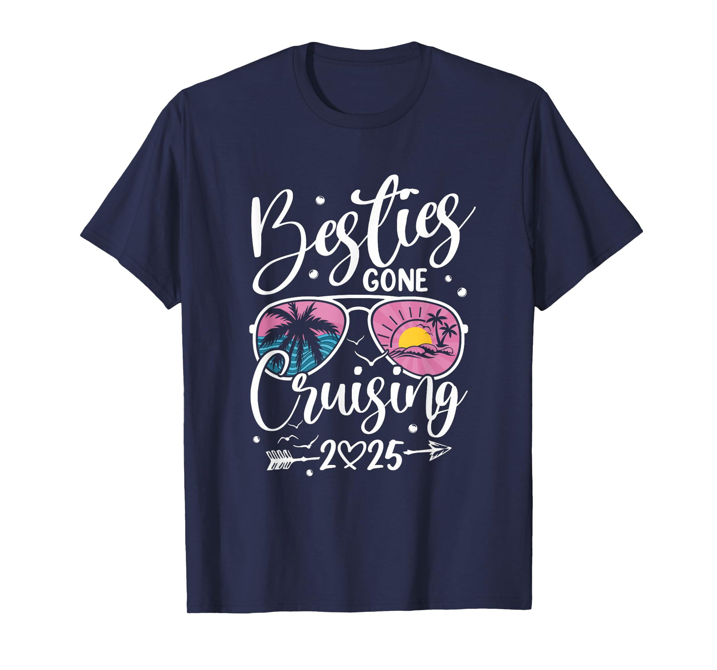 Besties Gone Cruising 2025 Girls Matching Women Cruise T-Shirt