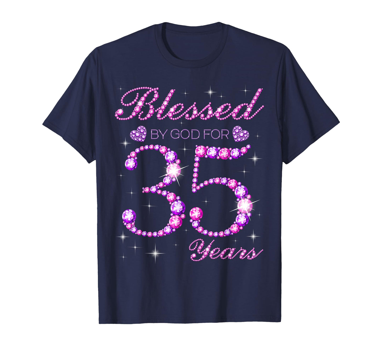 Blessed by God for 35 Years Old 35th Birthday Party T-Shirt