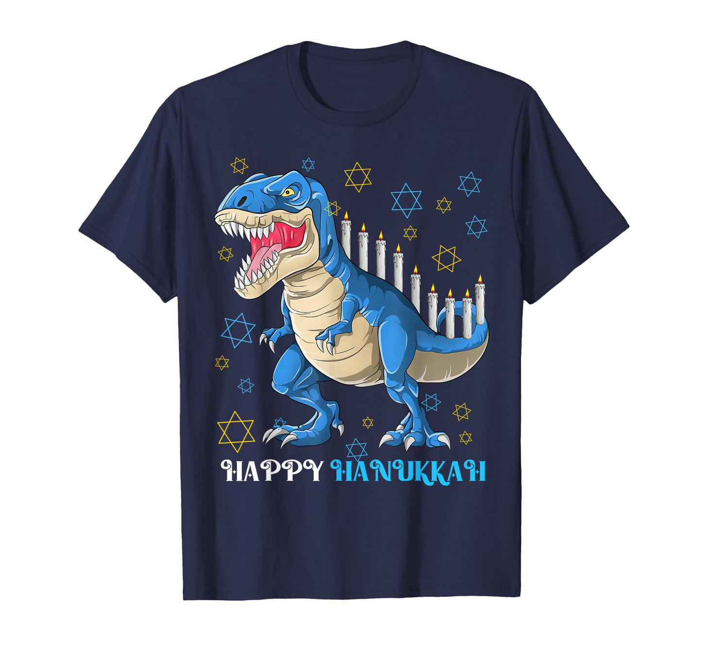Menorasaurus Jewish Dinosaur Hanukkah Kids Boys Gift T-Shirt