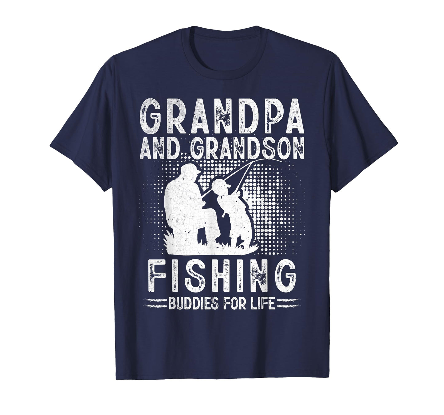 Grandpa and Grandson Fishing Buddies for Life Matching T-Shirt