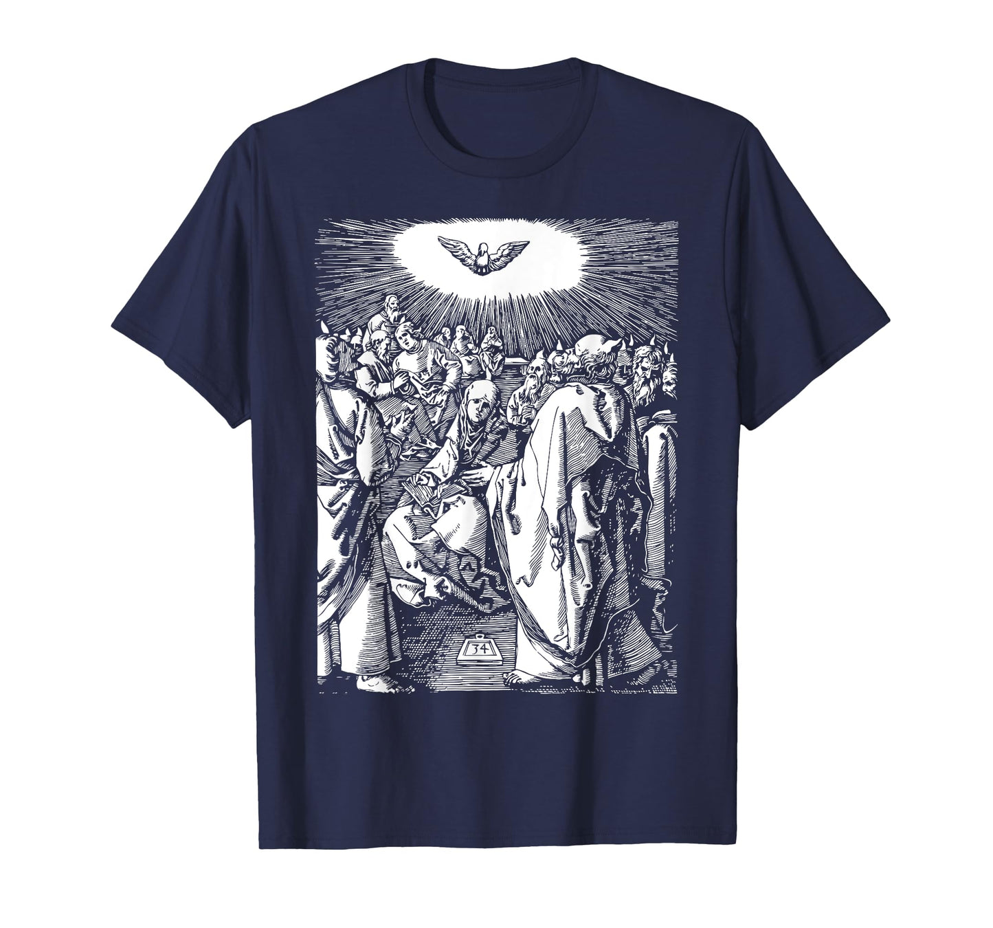 Pentecost Dove Tongues of Fire Flame Holy Spirit Catholic T-Shirt