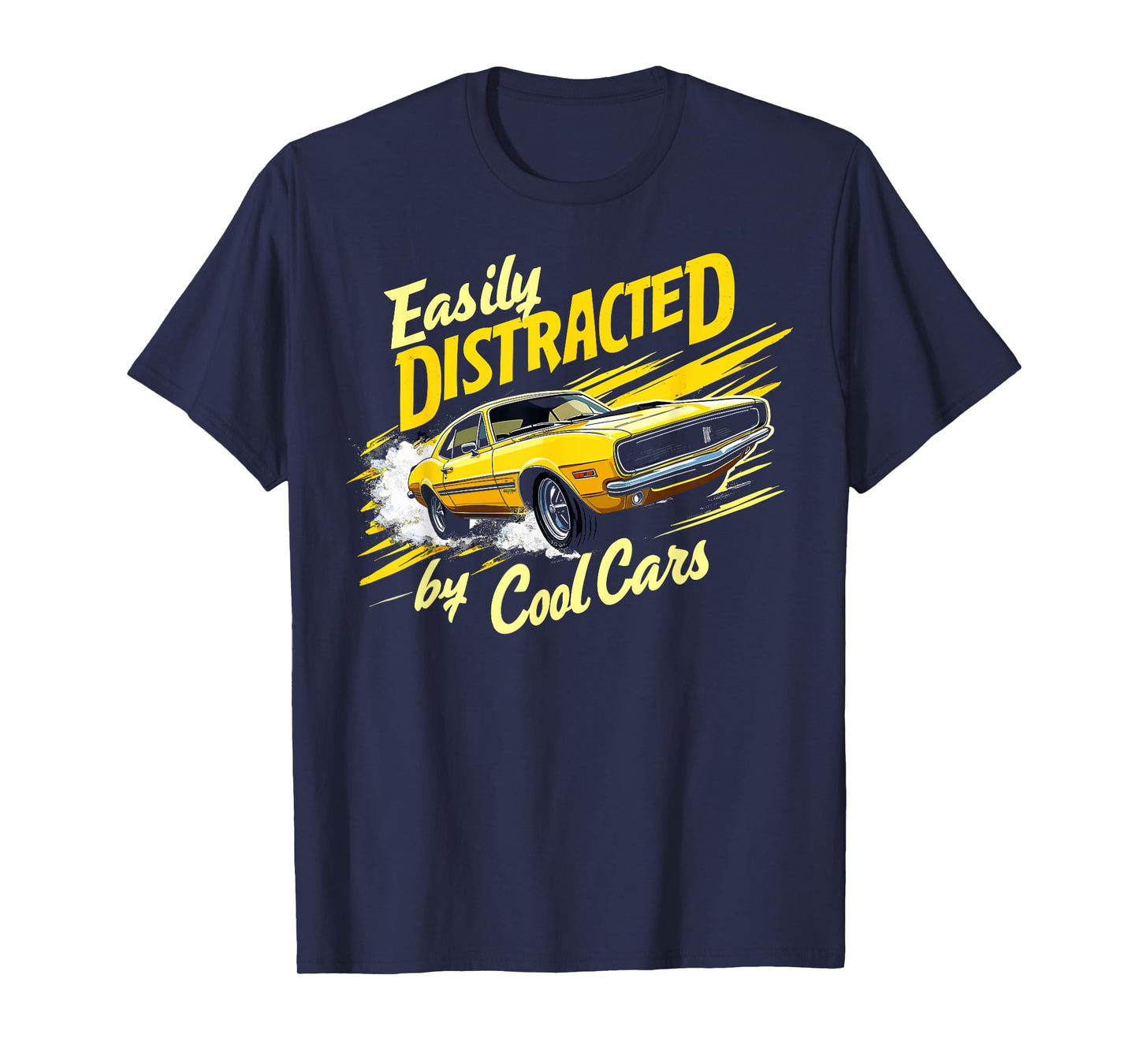 Easily Distracted By Classic Cars Vintage Old Car Guy T-Shirt