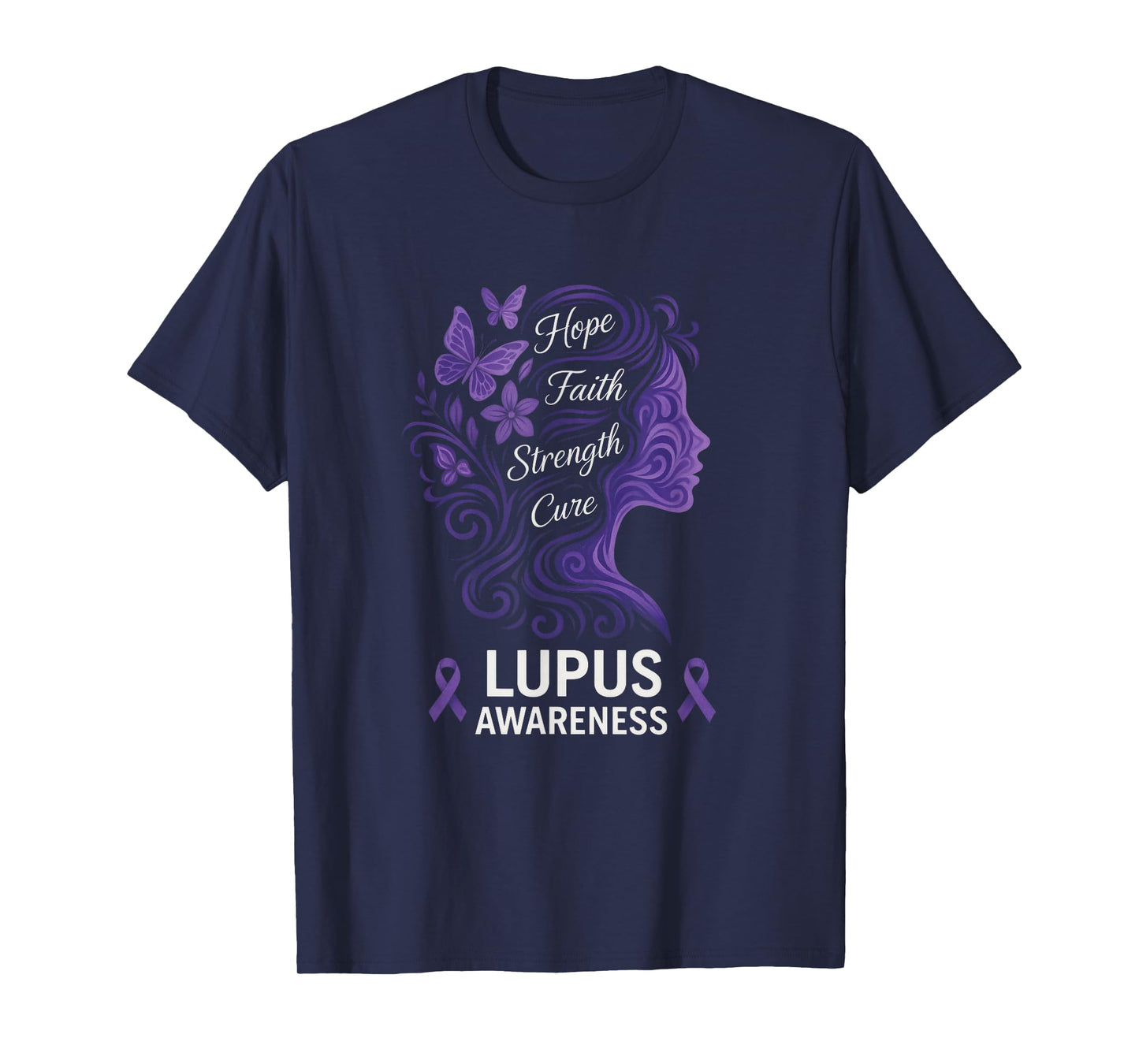 Hope Faith Strength Cure - Lupus Awareness T-Shirt