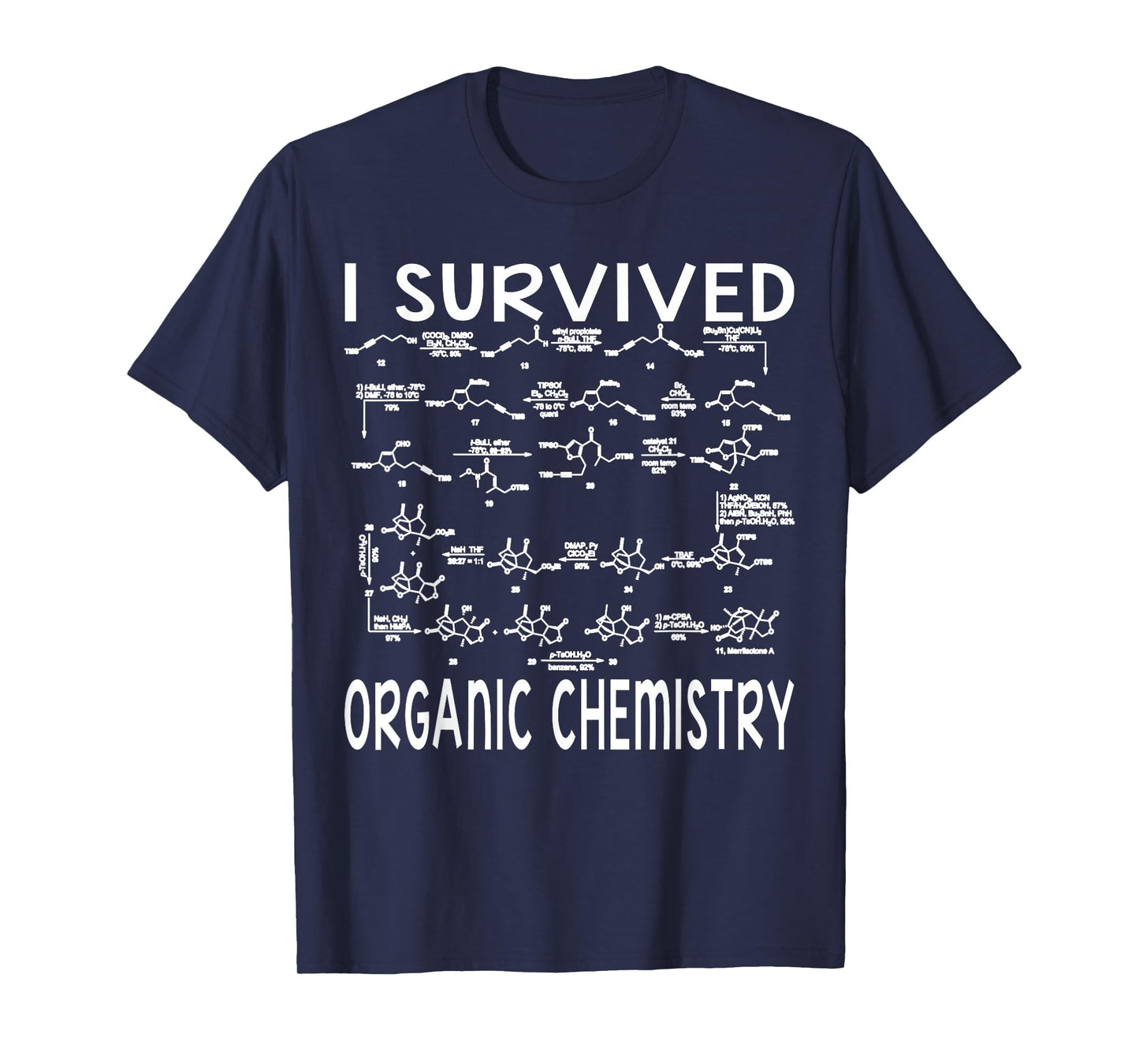 I Survived Organic Chemistry Humor Organic Chemistry Funny T-Shirt