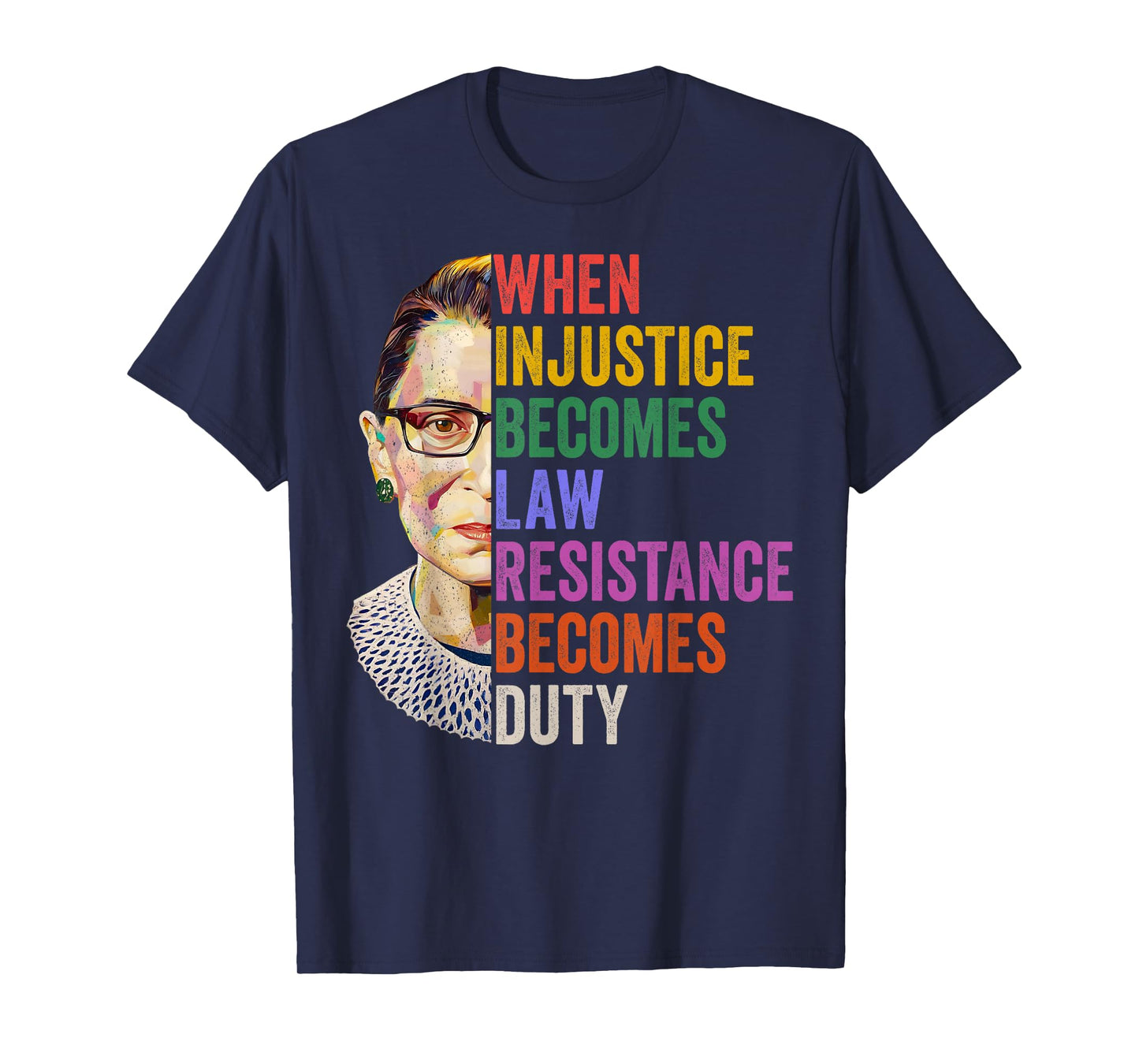 Notorious RBG Feminist Ruth Bader Quotes Apparel Women's T-Shirt - Black, Small