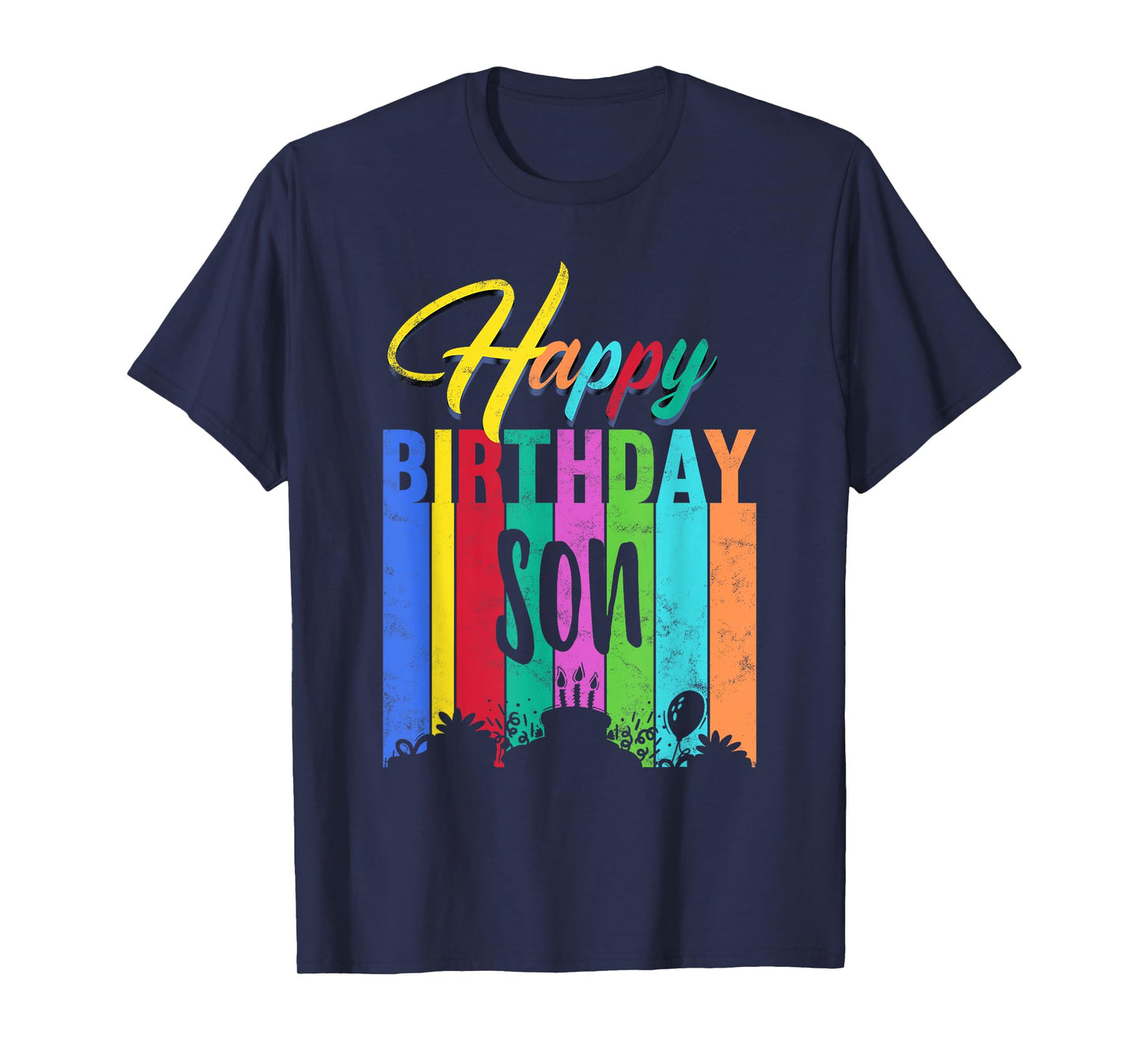 Happy Birthday Son Personalized Name Gift Custom B-day T-Shirt