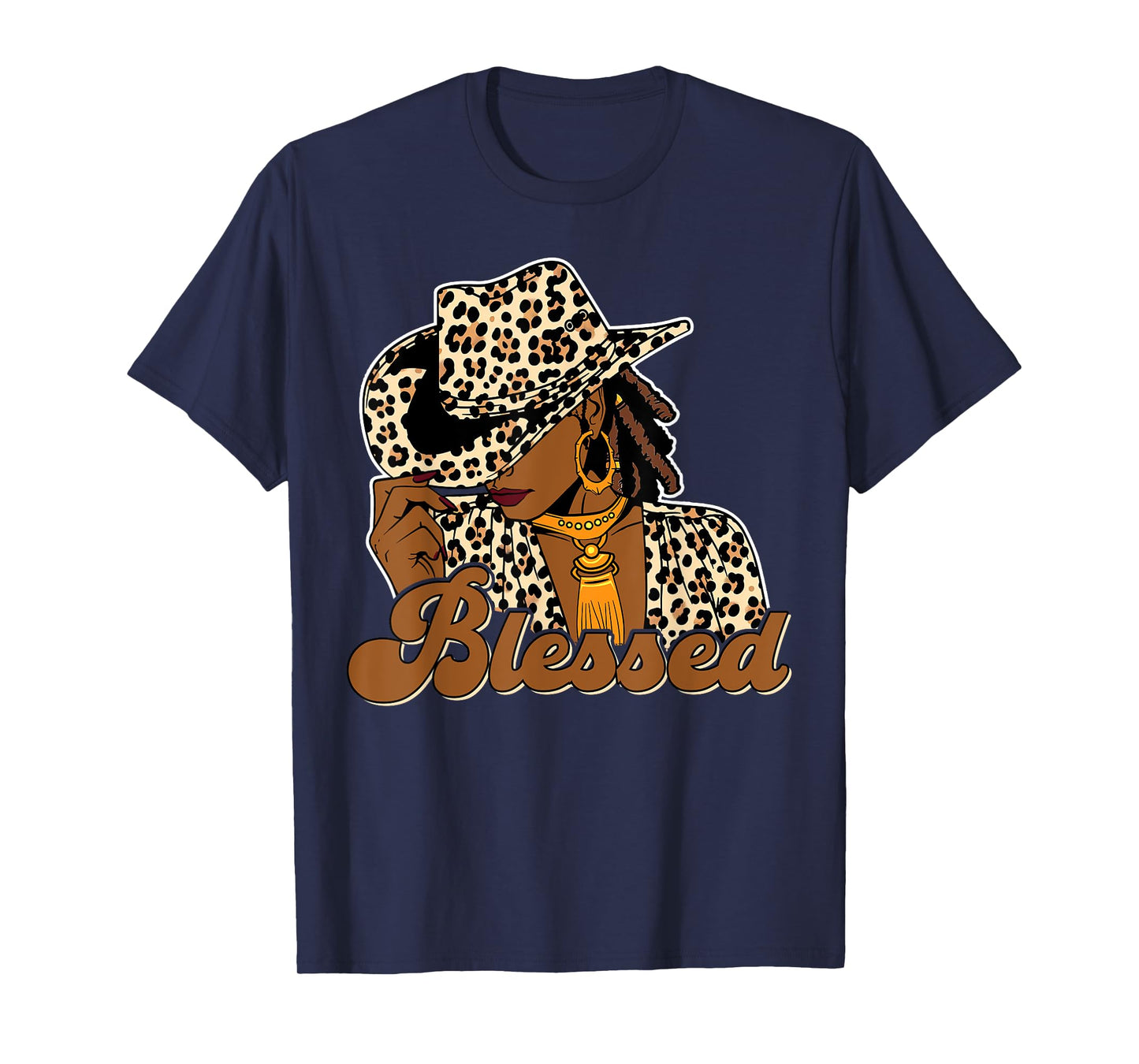 Blessed Cowgirl Black Western Swag African Christian Woman T-Shirt