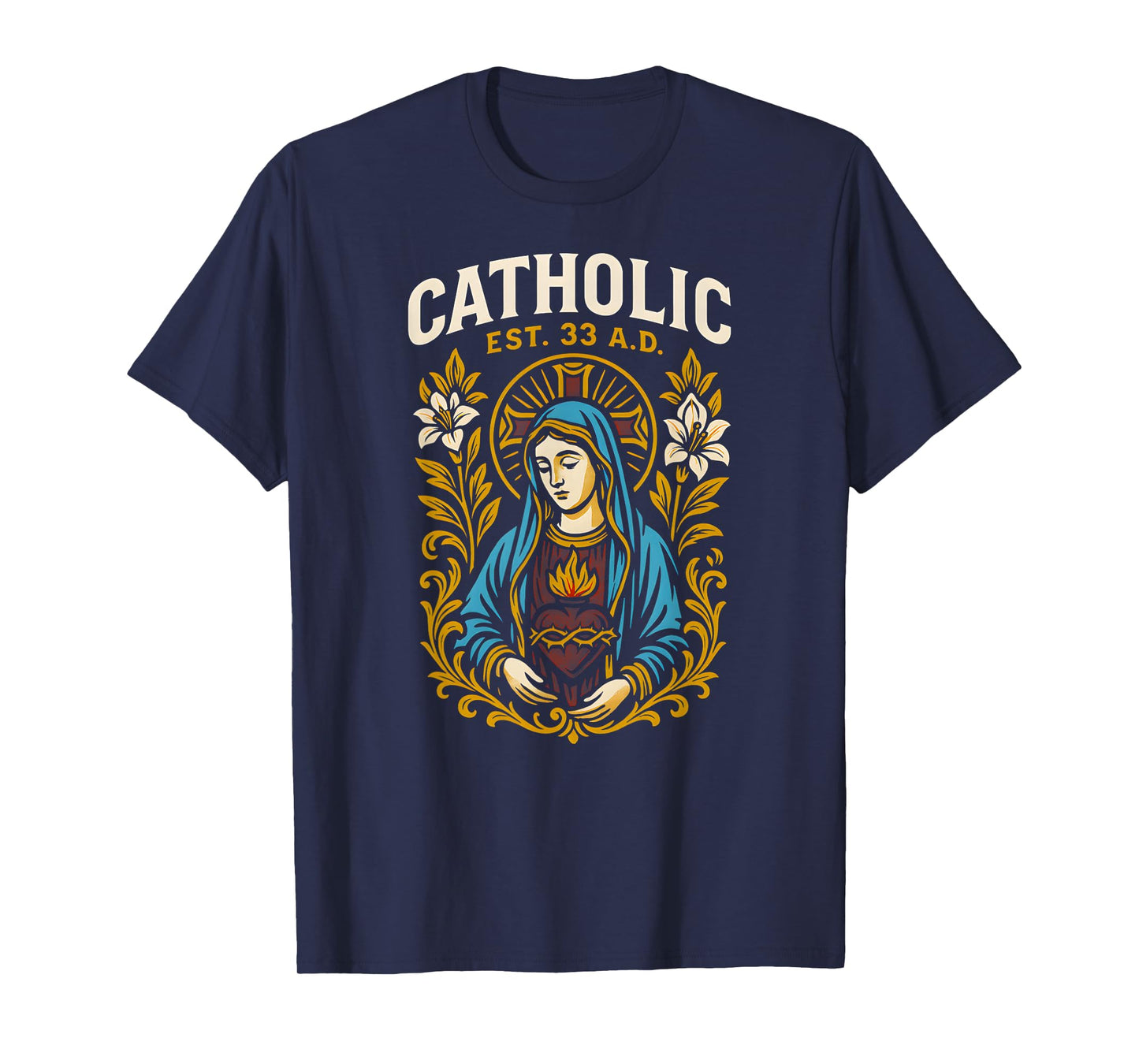 Catholic Pride Est 33 AD Retro Mens Surgery Patient T-Shirt