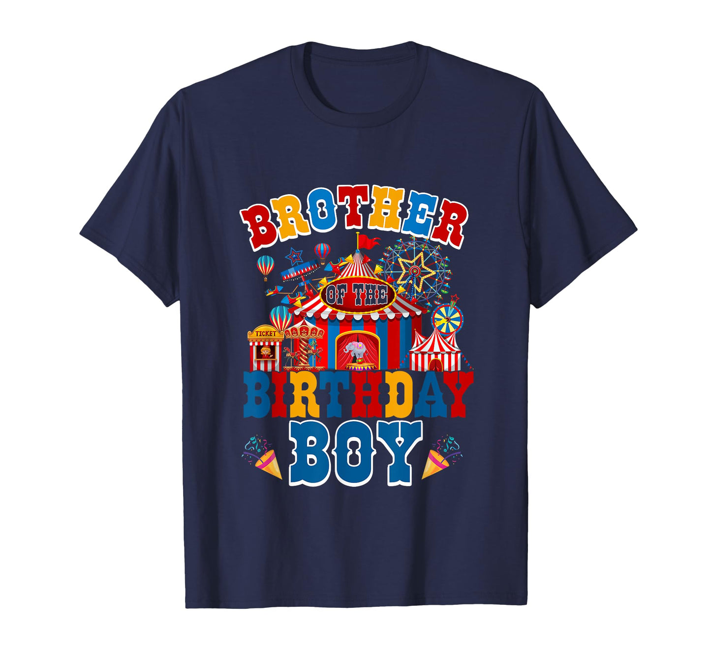 Brother of The Birthday for Boy Circus Carnival Theme Party T-Shirt