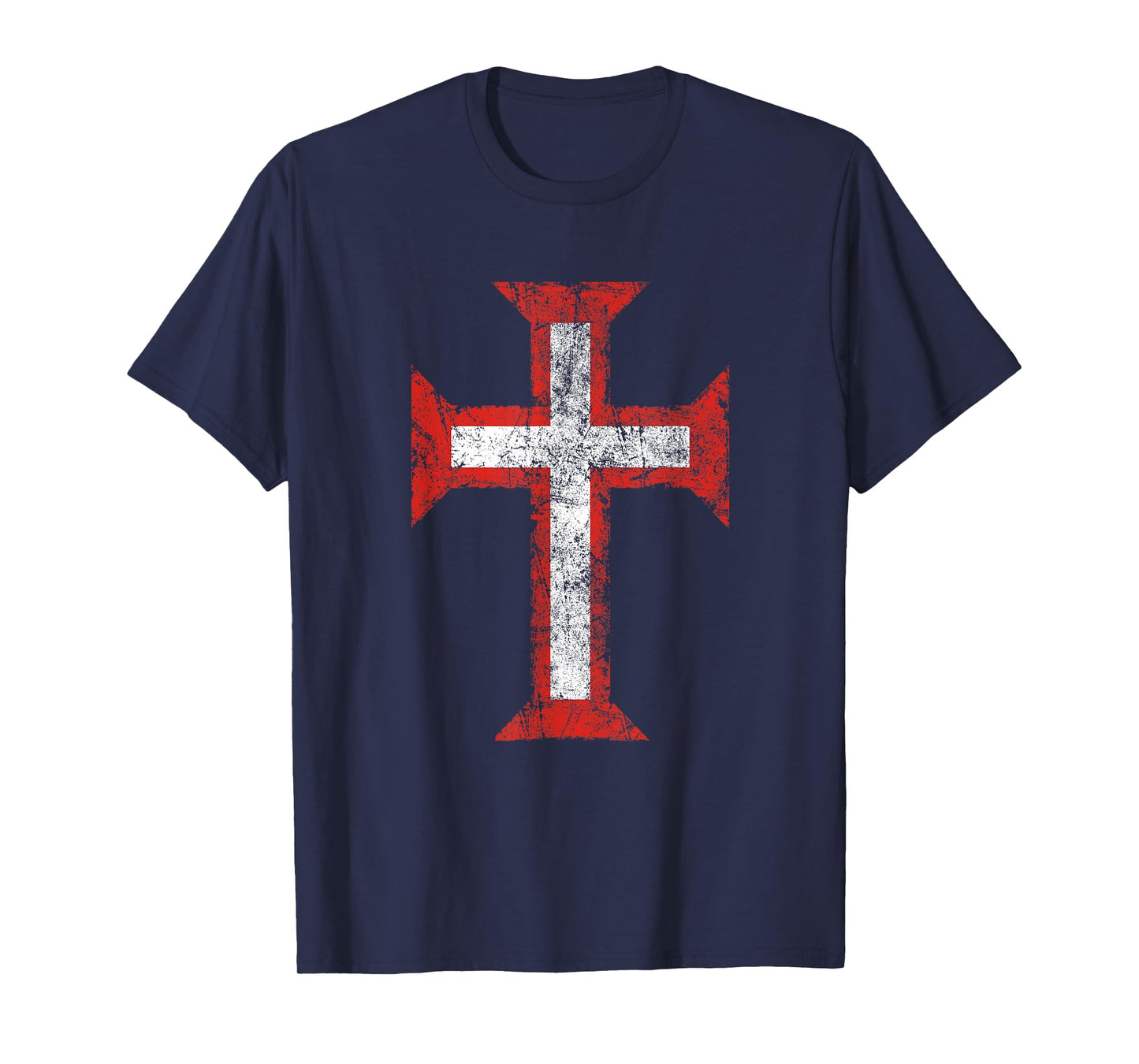 Order of Christ Cross-Templar-christian-Portugal-Eroded T-Shirt