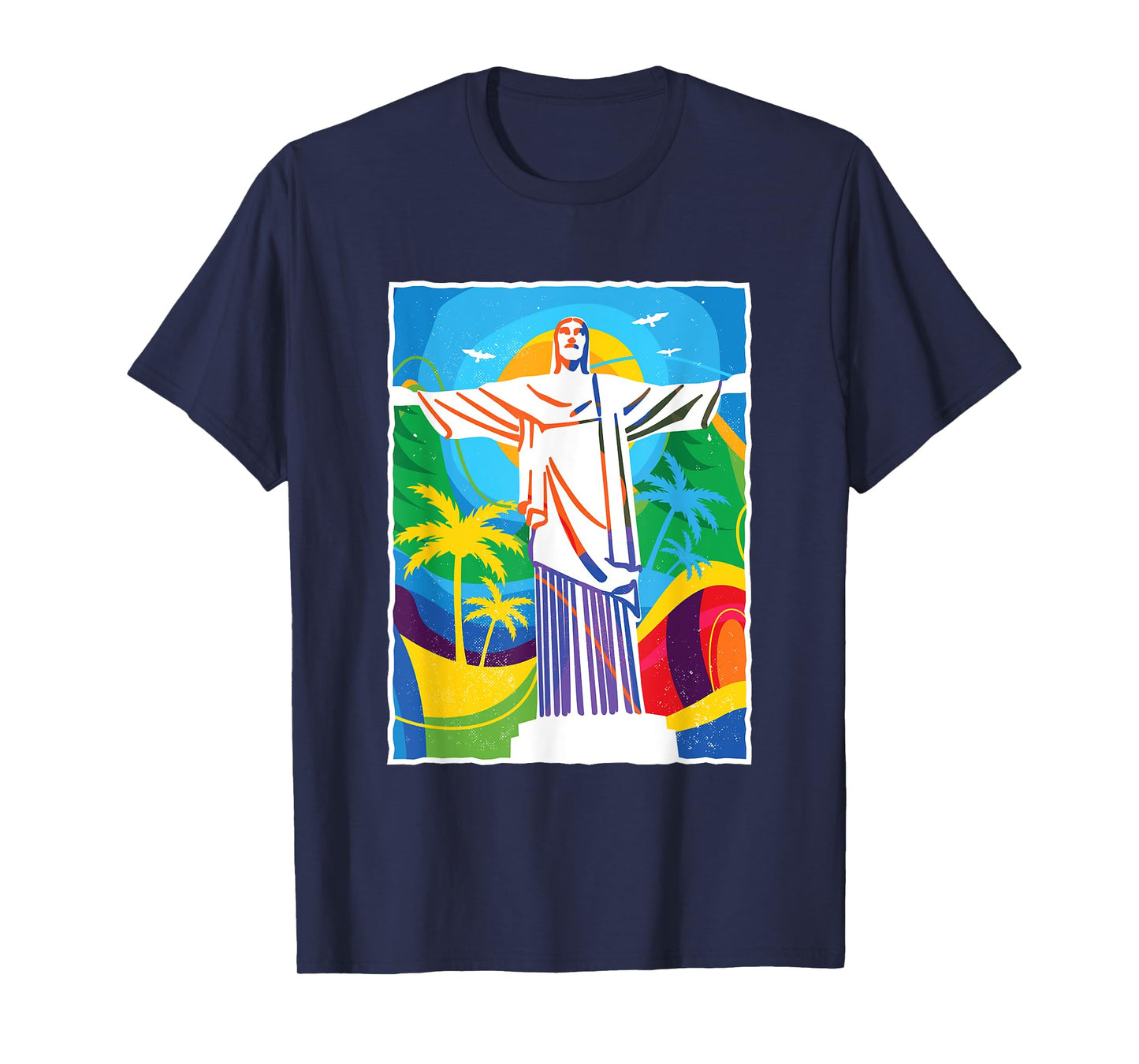 Rio De Janeiro - Colourful Jesus Brazil Travel Souvenir Gift T-Shirt