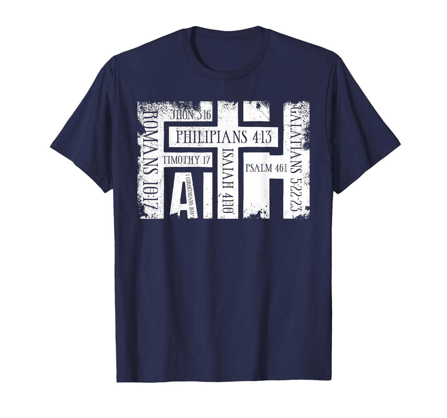 Faith Bible Verses Vintage Christian Grunge Graphic T-Shirt