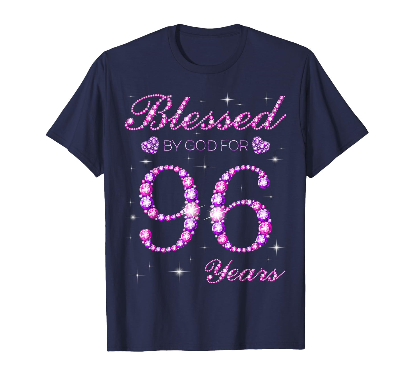 Blessed by God for 96 Years Old 96th Birthday Party T-Shirt