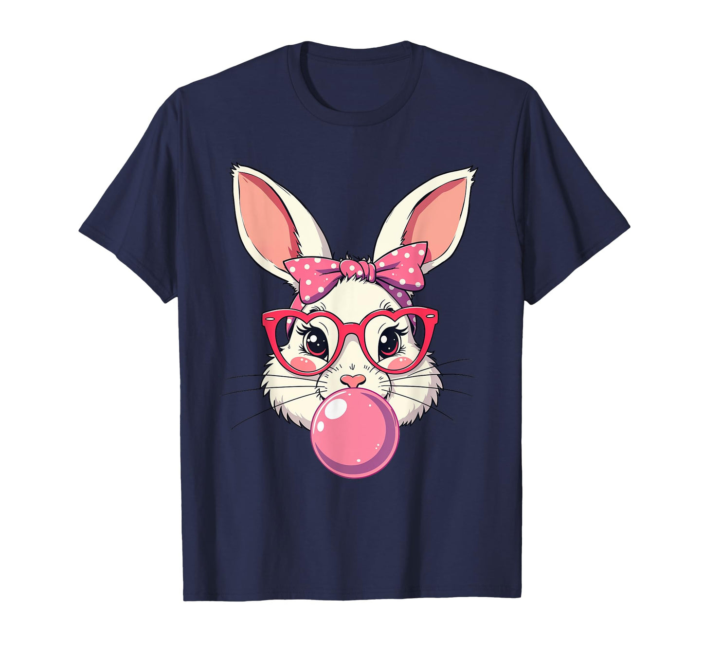 Bunny Face Coquette Bow Easter Day Women Men Boys Kids T-Shirt