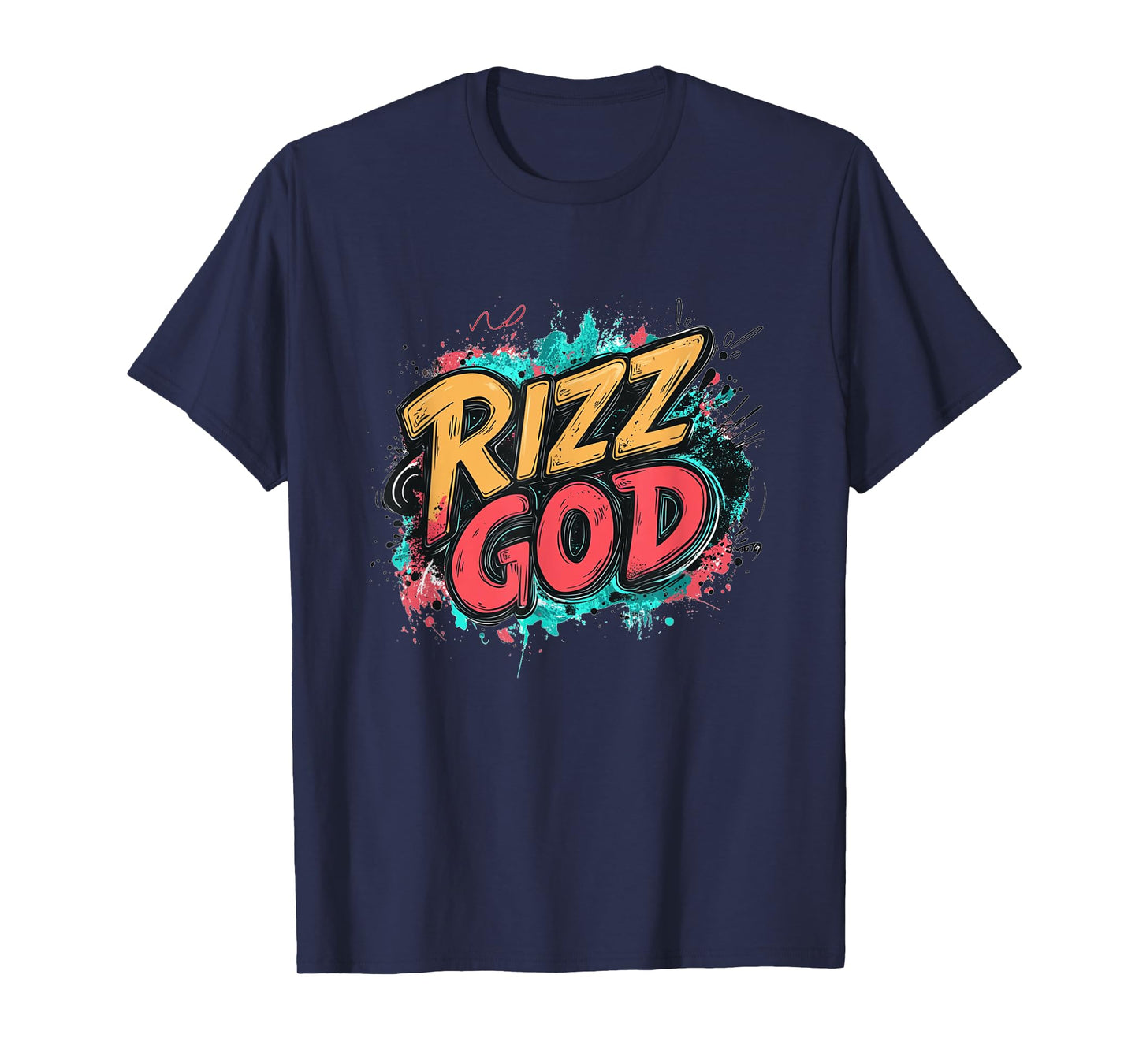Colorful Rizz God Motto T-Shirt