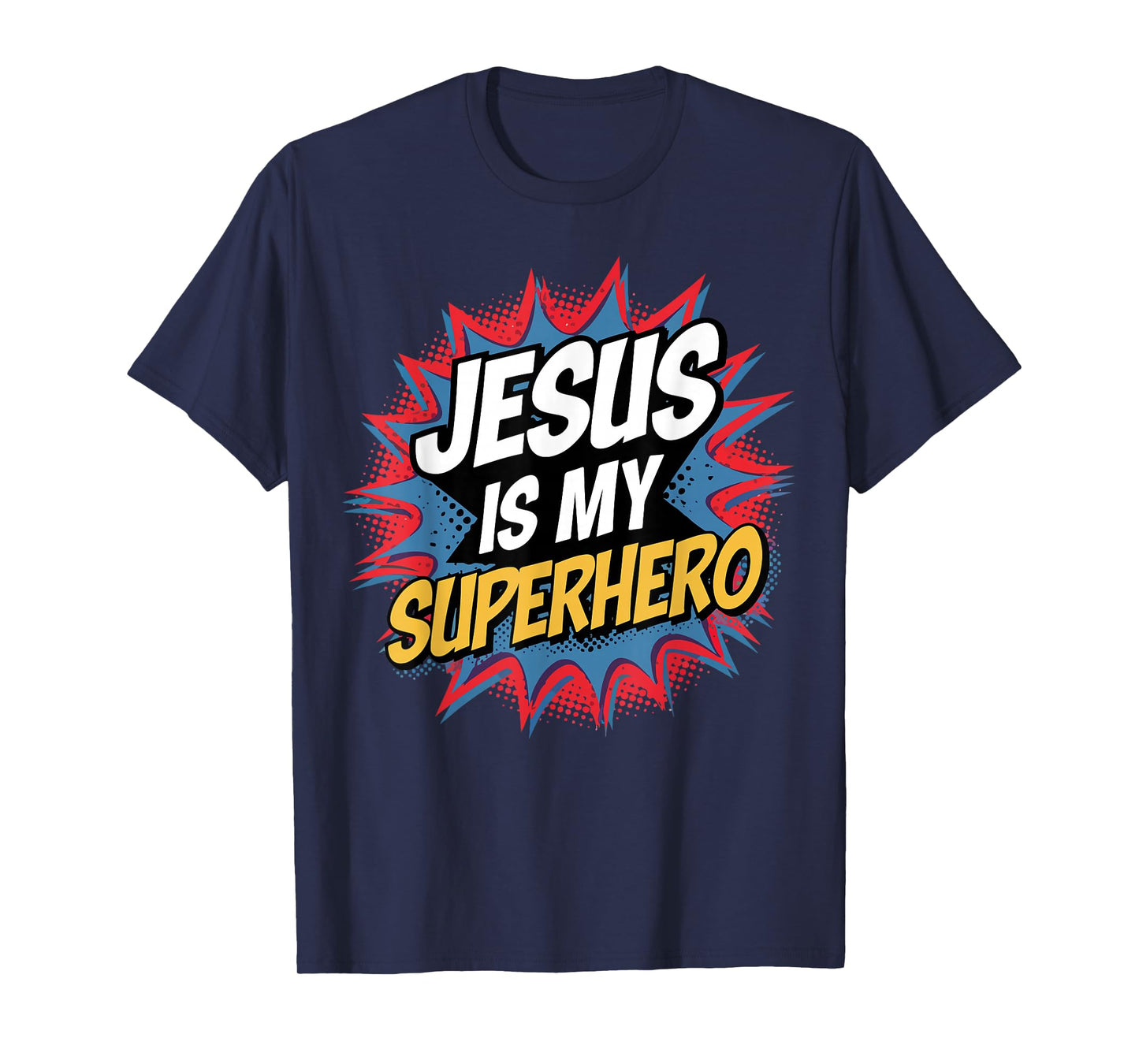 Kid Jesus Is My Superhero Funny Christian Boy Godson Toddler T-Shirt