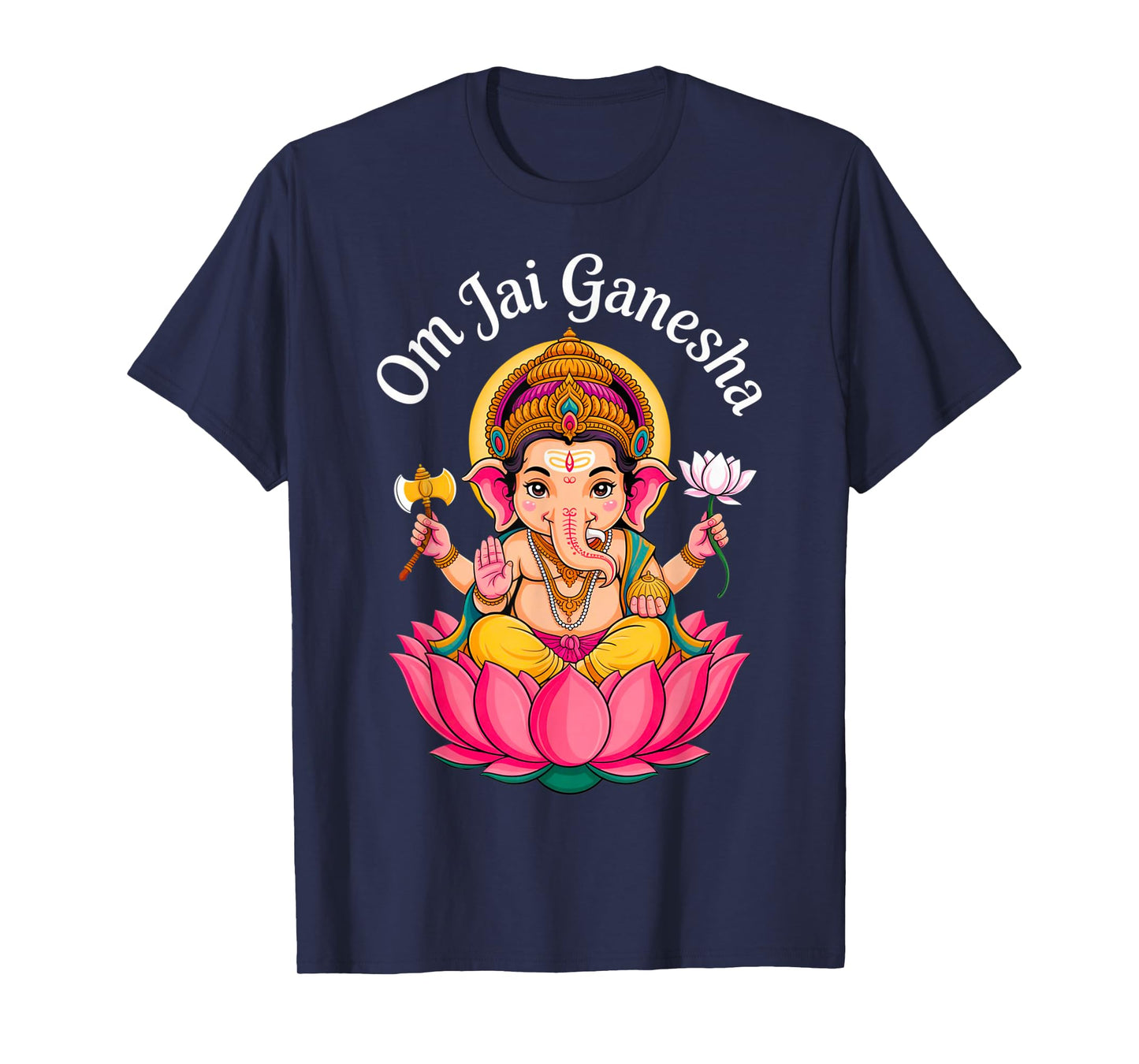 Hindu Ganesha Puja Elephant God India Meditation Yoga Murti T-Shirt