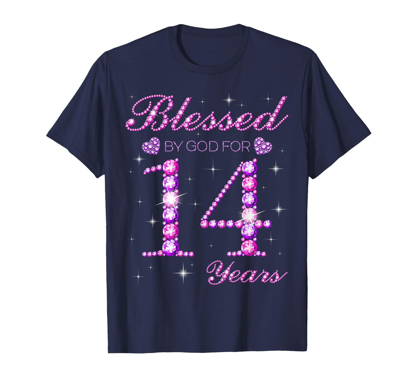 Blessed by God for 14 Years Old 14th Birthday Party T-Shirt