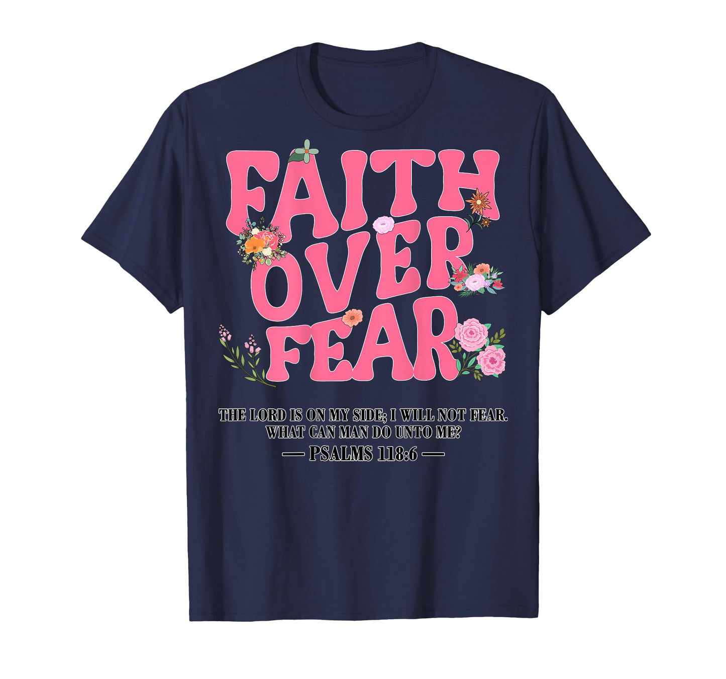 Girl Faith Over Fear Christian Jesus Toddler God Sister Mom T-Shirt