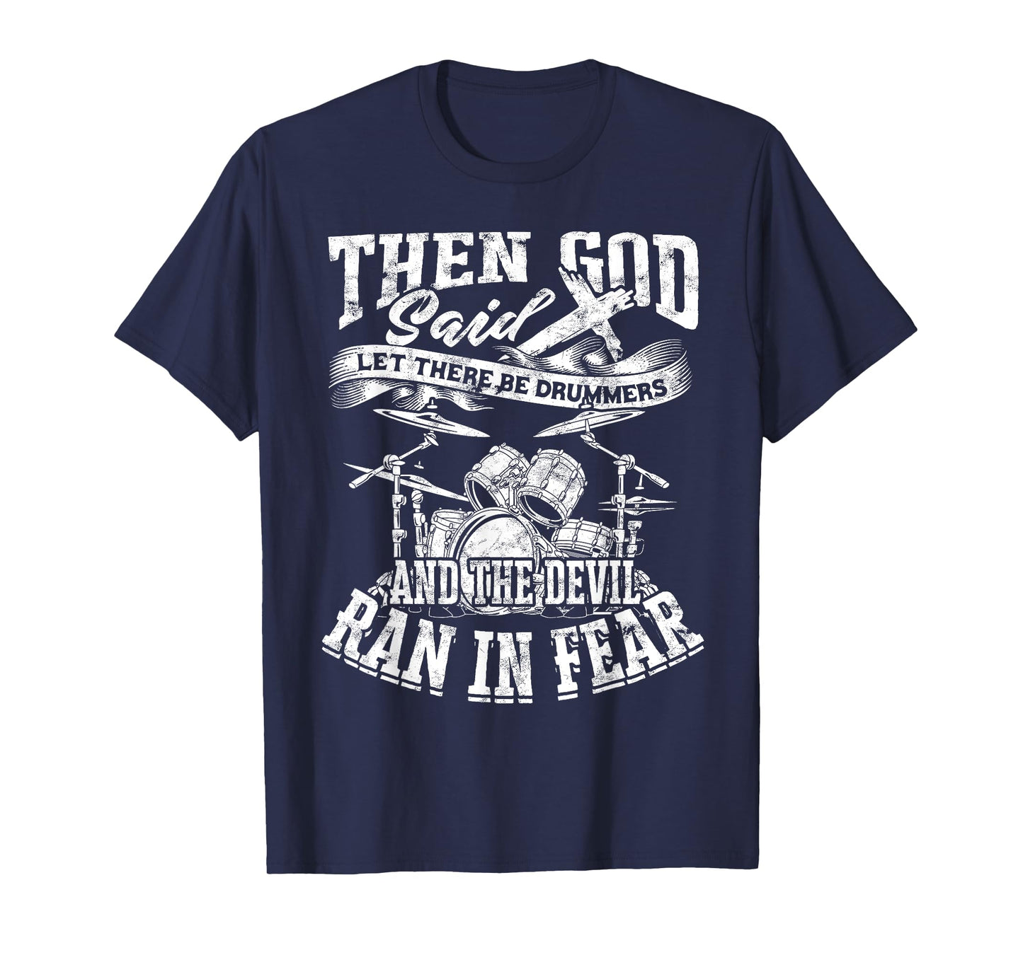 Religious Drummer for Jesus Drums Sticks Drumming Cross T-Shirt