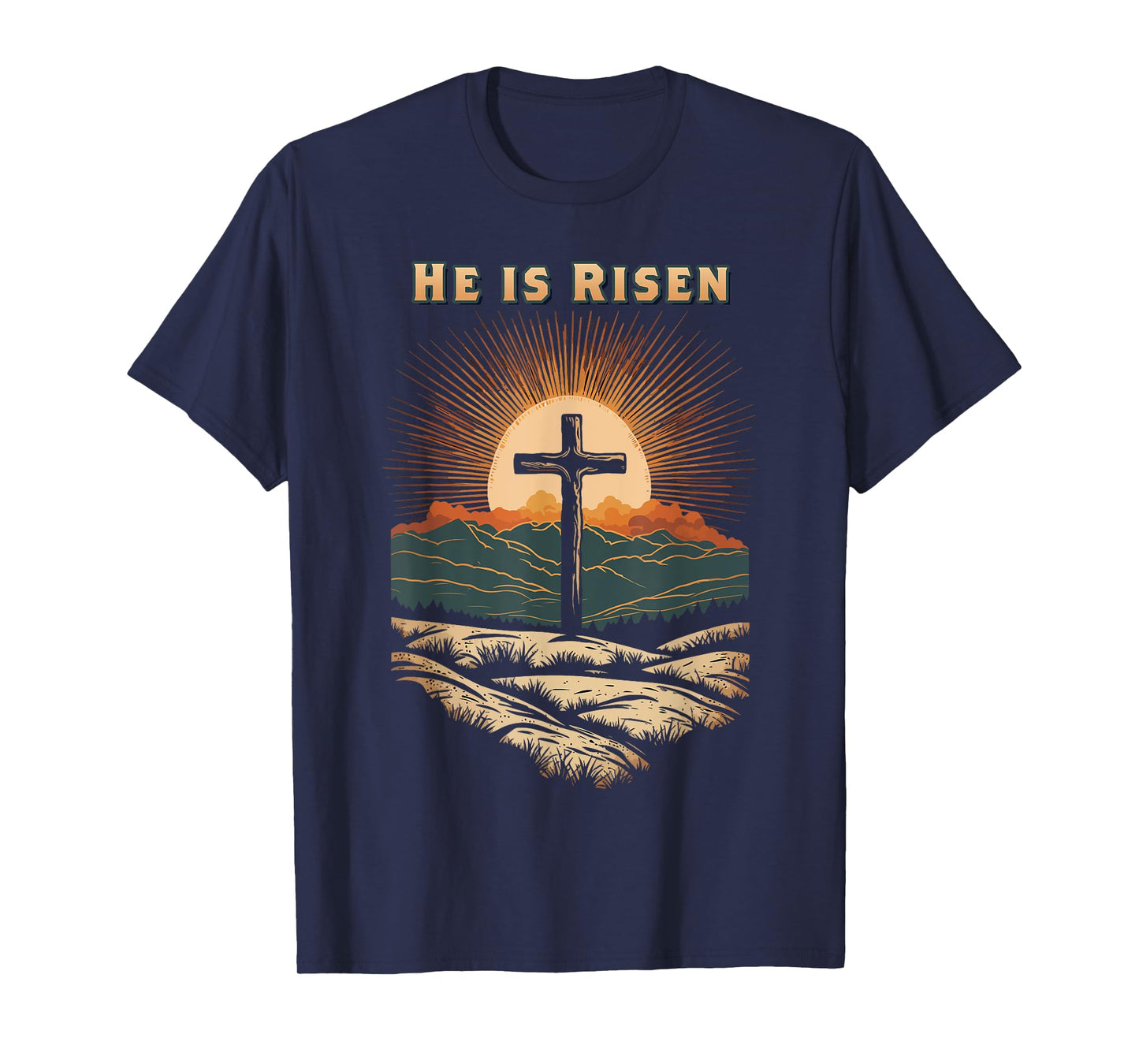 He Is Risen Easter Resurrection Jesus Christian Bible Verse T-Shirt