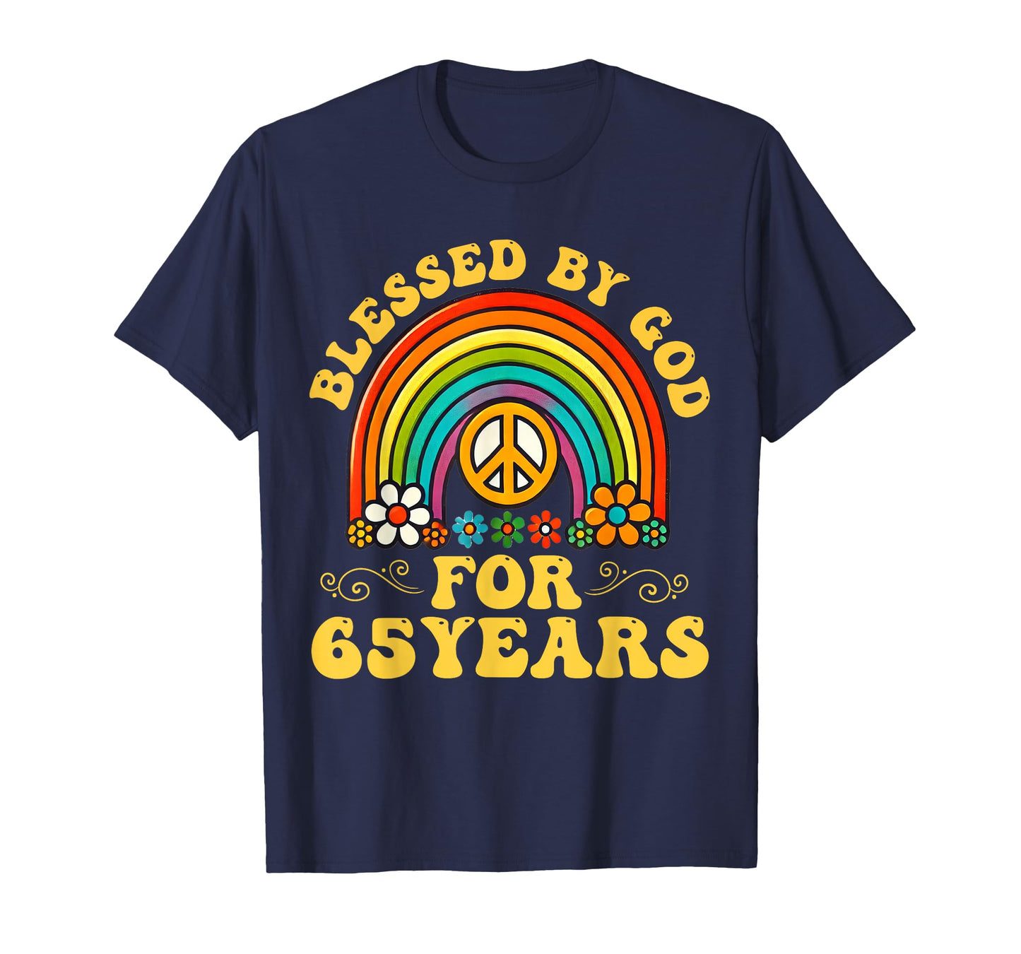 Blessed By God For 65 Years Sixty Five 65th Birthday T-Shirt