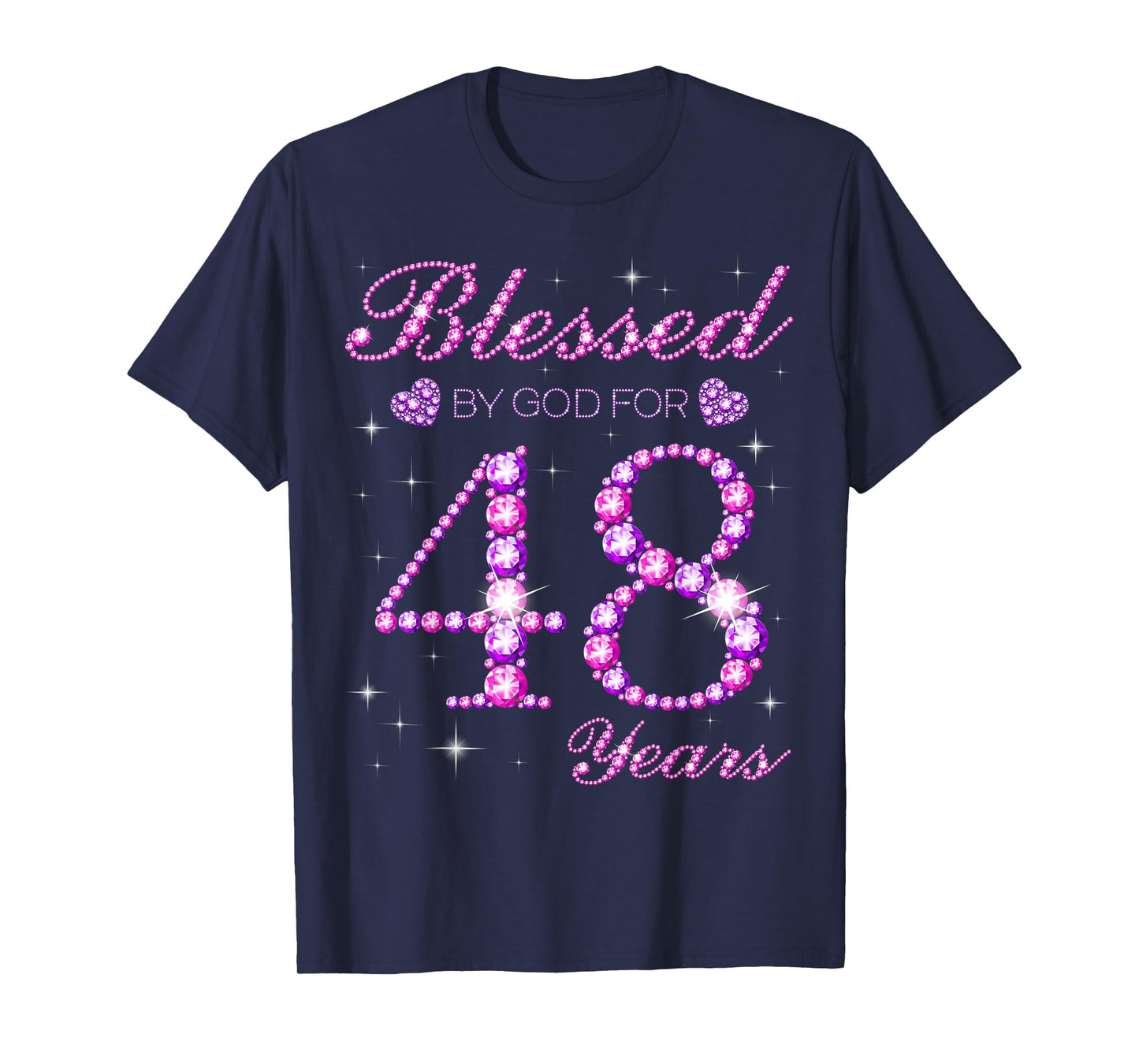 Blessed by God for 48 Years Old 48th Birthday Party T-Shirt