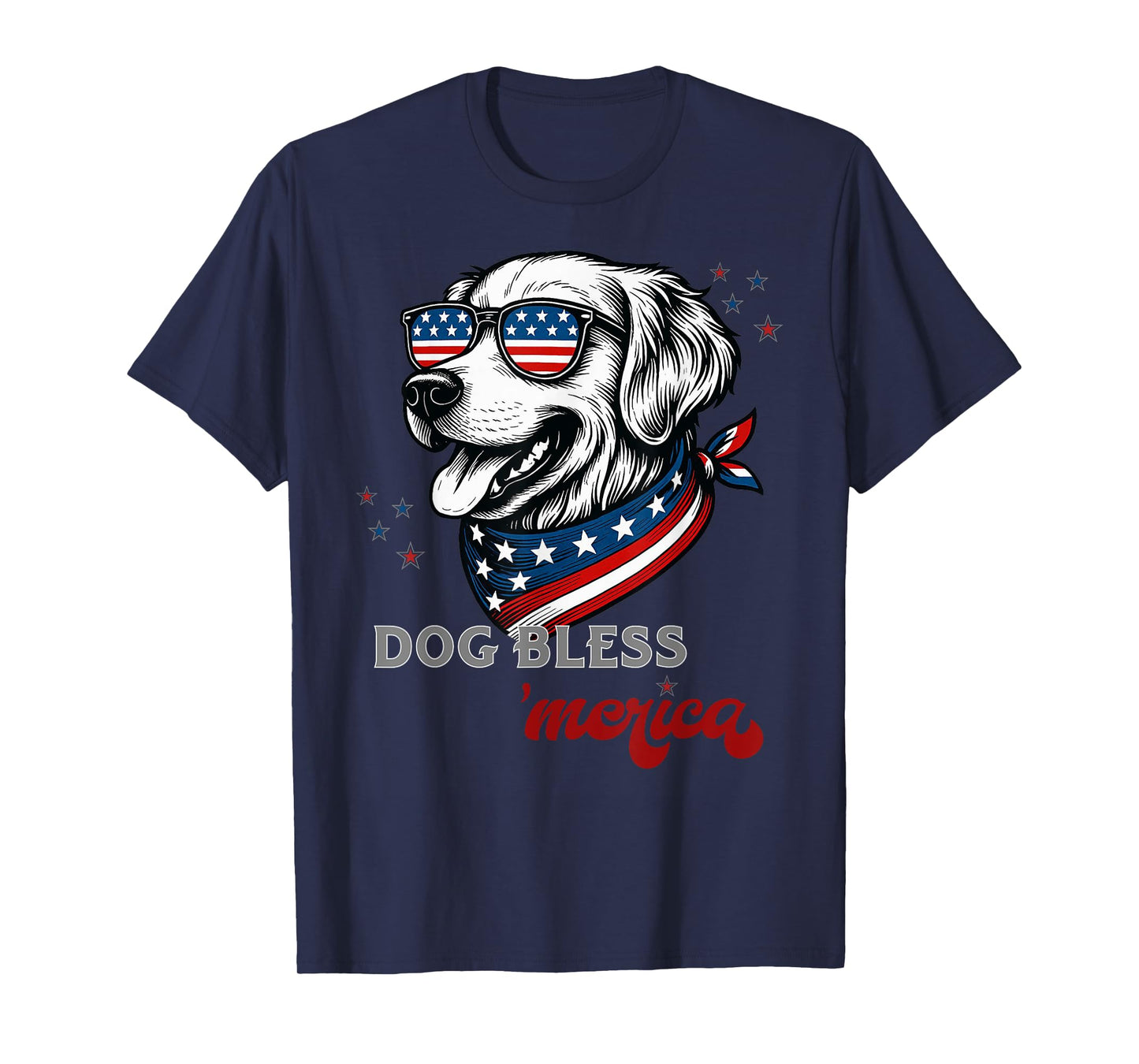 God Bless America Patriotic Labrador Retriever 4Th Of July T-Shirt