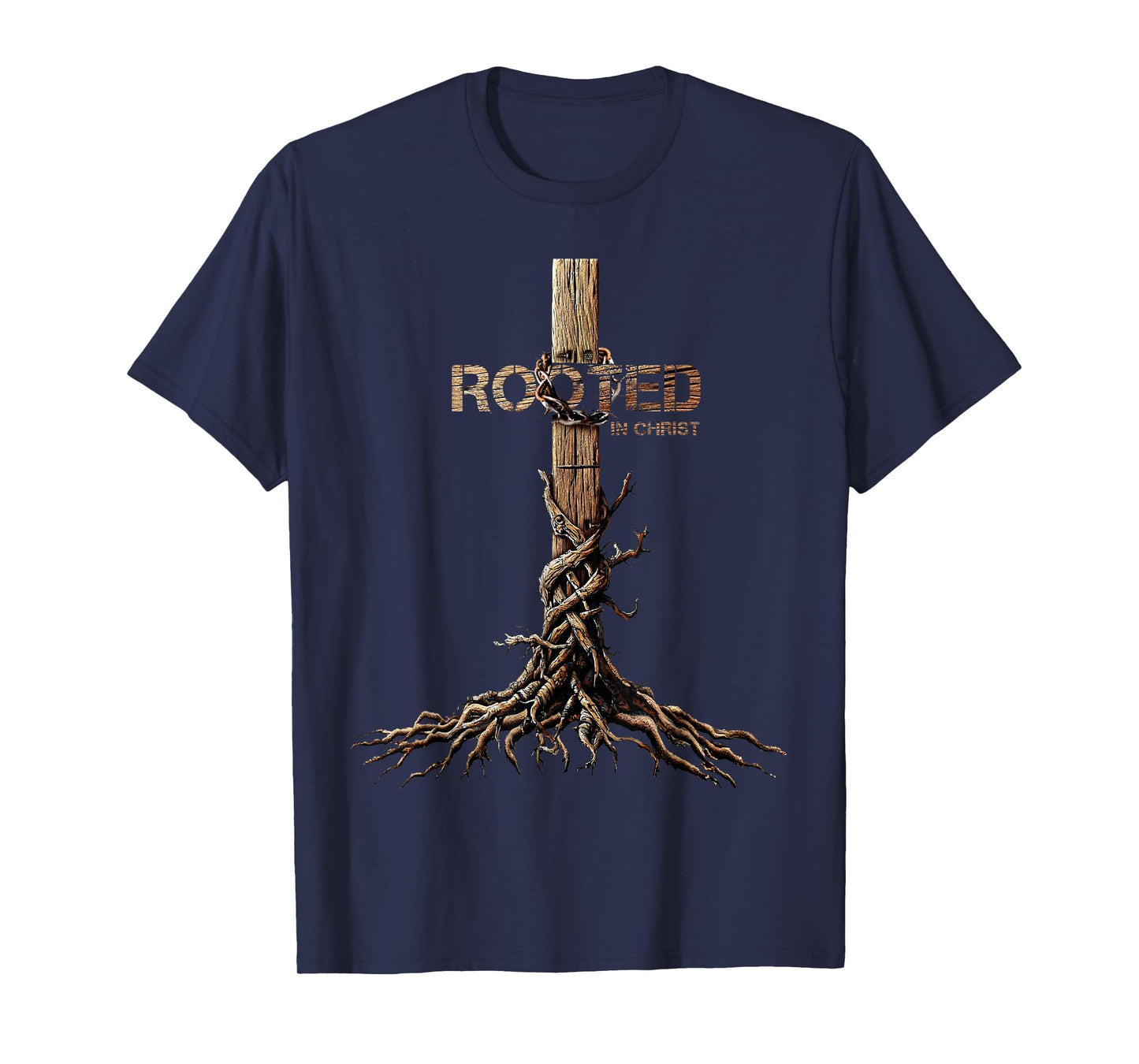 Rooted in Christ Shirt, Jesus Shirts, Cross Christian T-Shirt