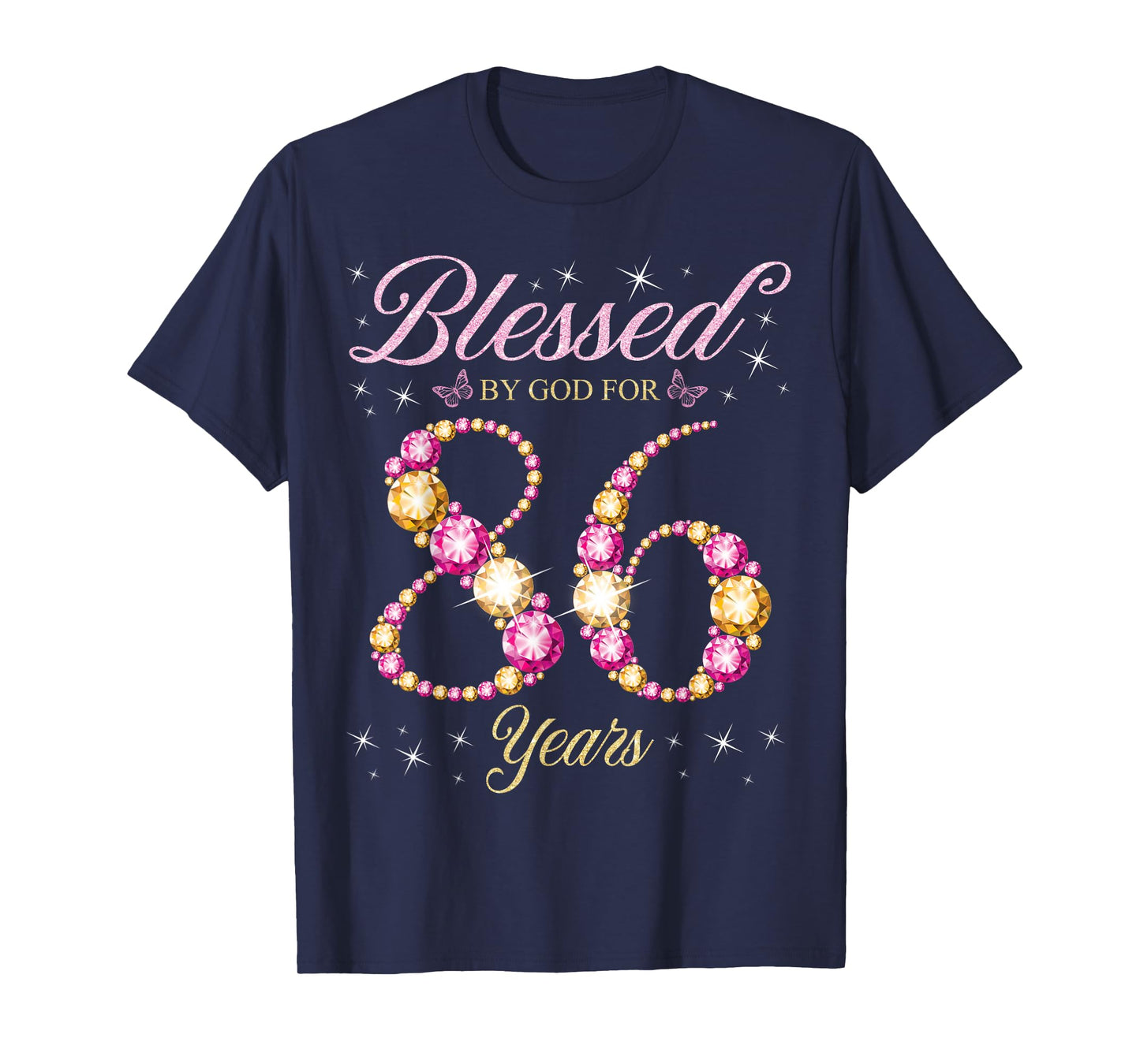 Blessed By God For 86 Years Old 86th Birthday Party T-Shirt
