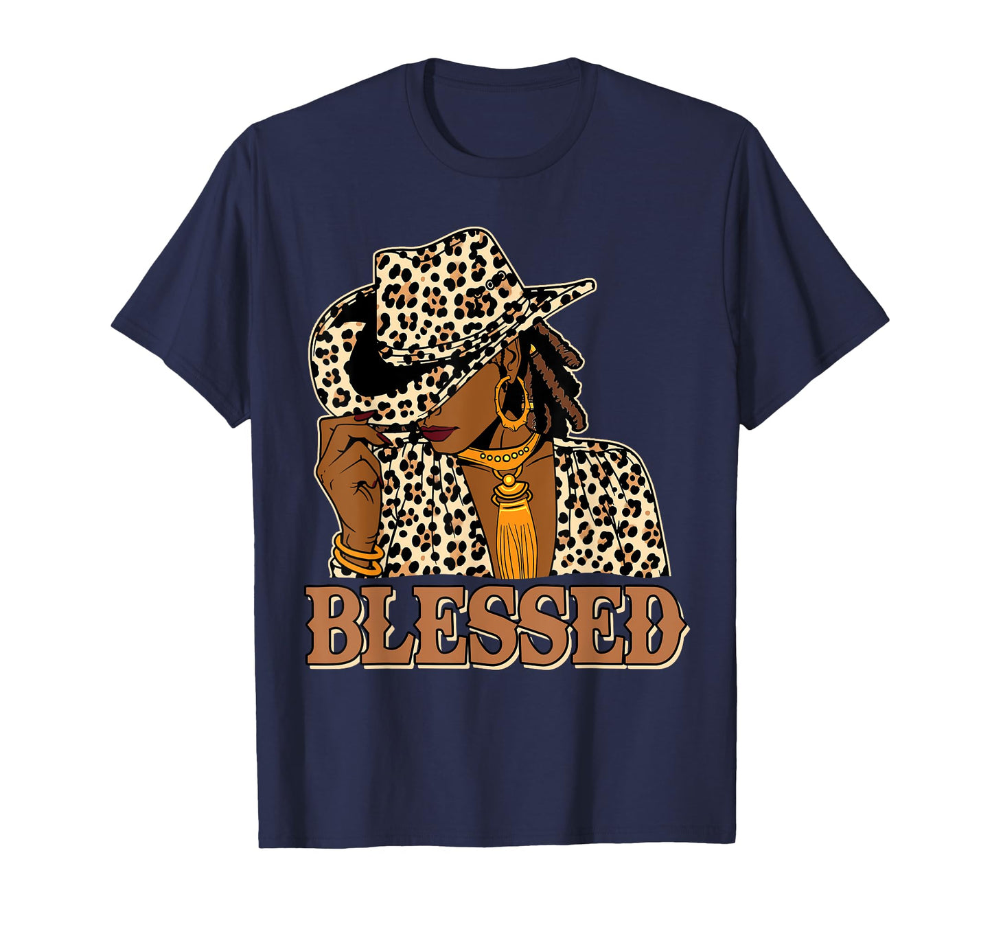 Blessed Black Cowgirl Western Swag African Christian Woman T-Shirt