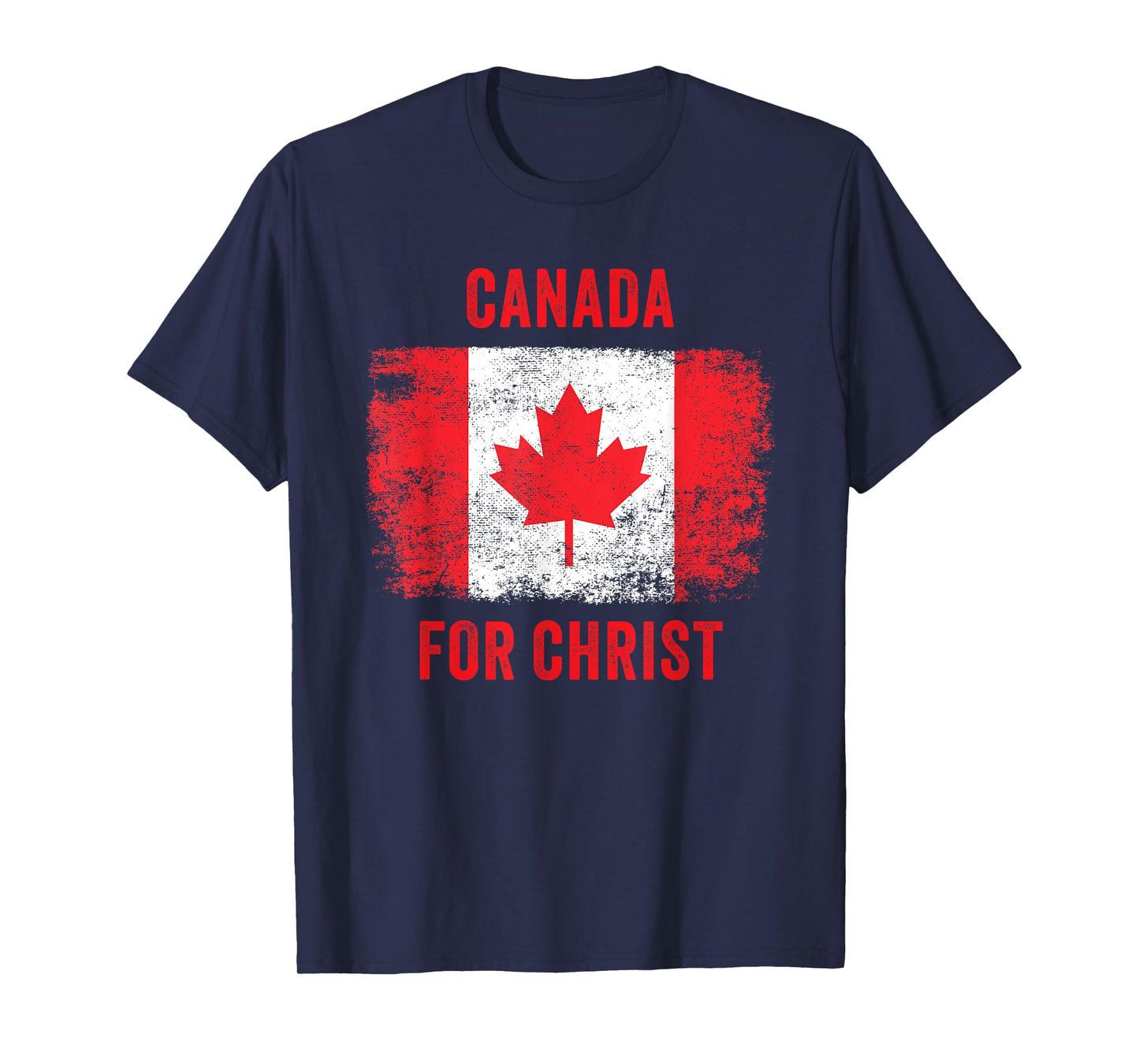 Canada for Christ – Canadian Flag Cross Revival Graphic T-Shirt