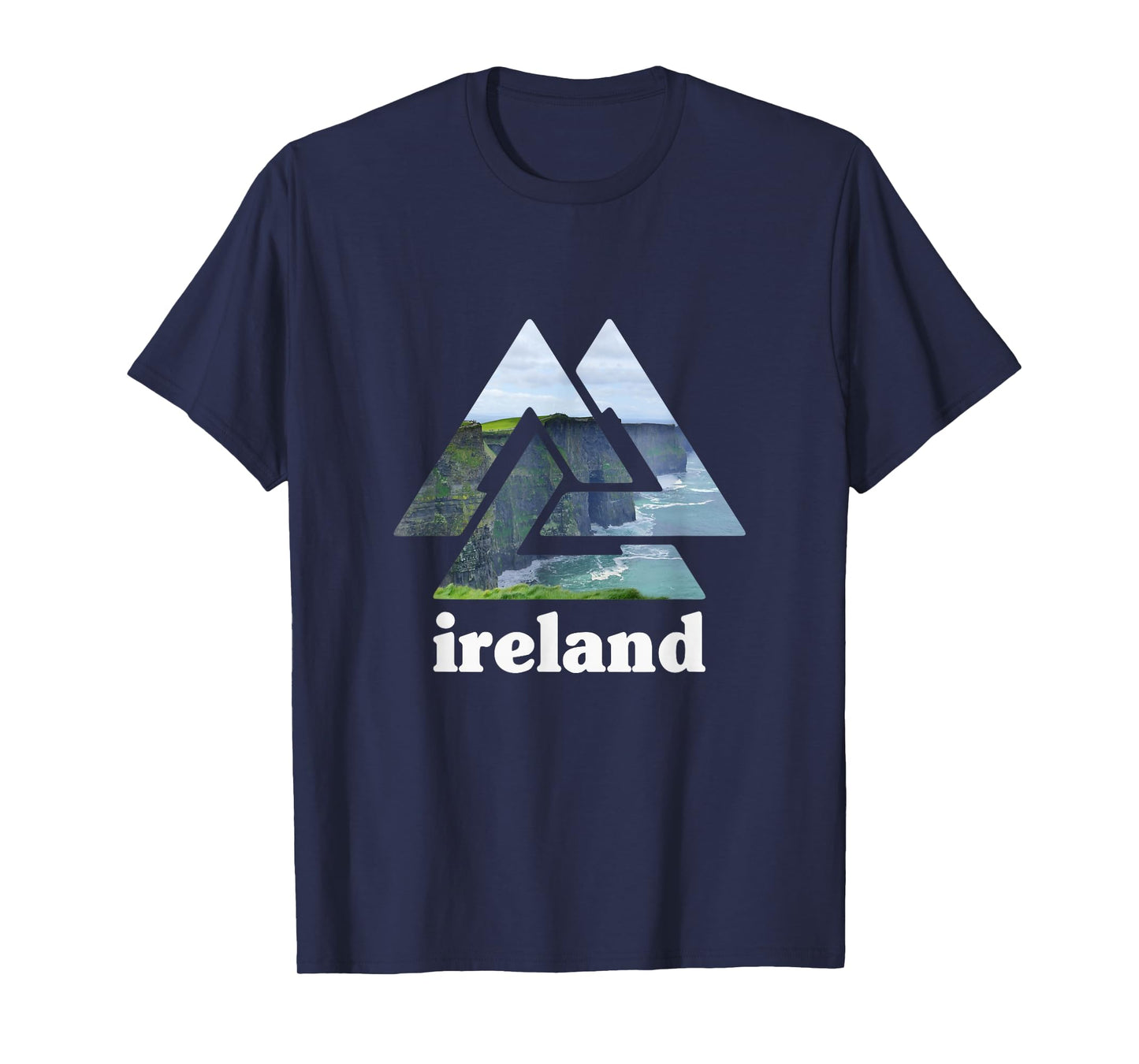 Ireland Viking Valknut Nature Triangles Mountains T-Shirt