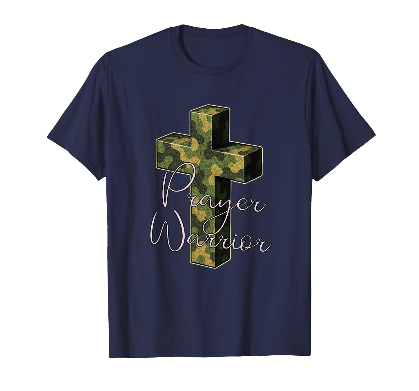 Prayer Warrior Cross Crucifix Pray Pink Camo T-Shirt