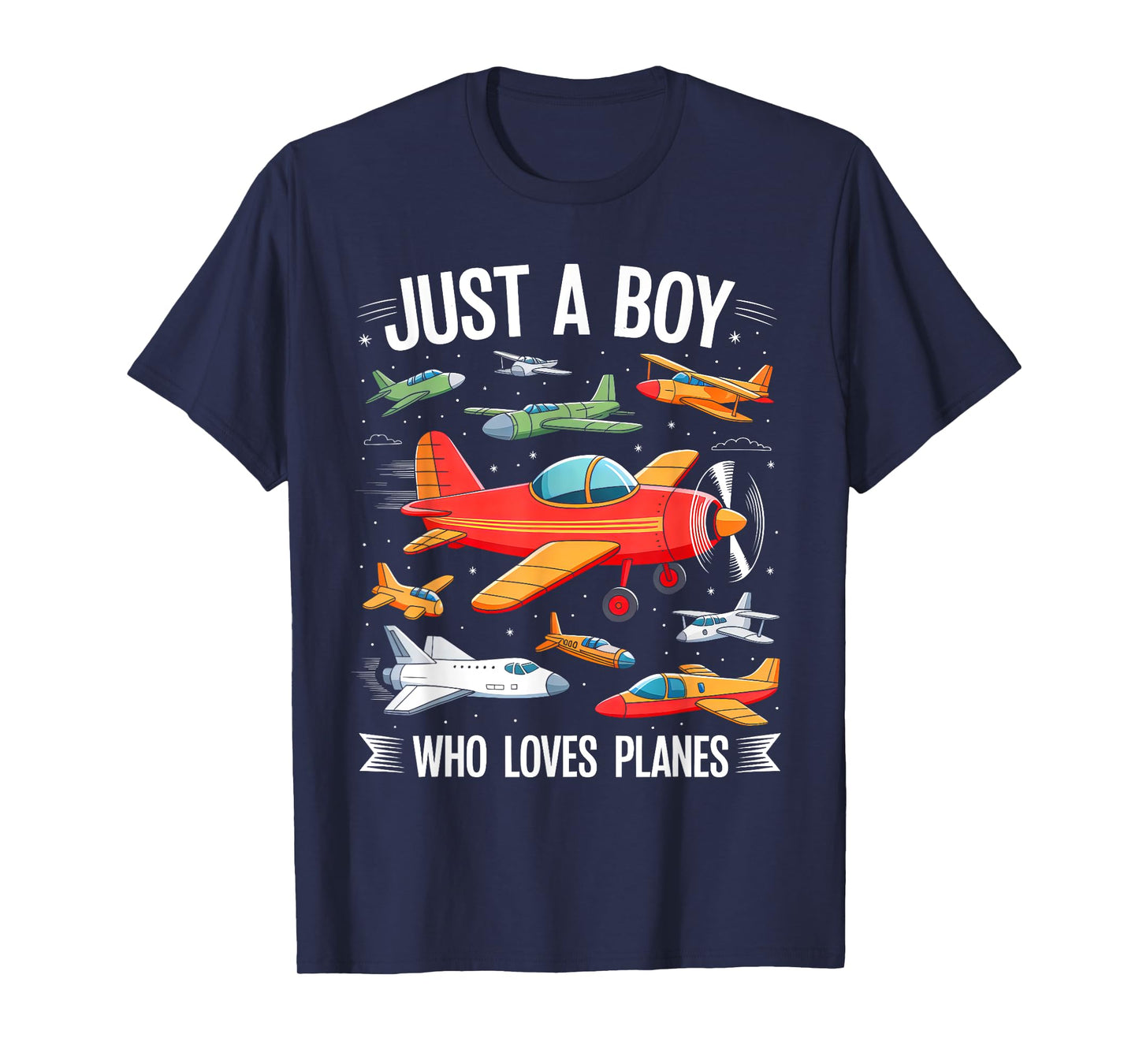 Just A Boy Who Loves Planes Airplane Aircraft Birthday Party T-Shirt