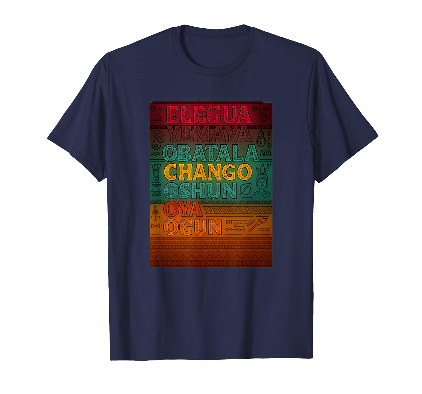 Seven African Gods Powers Obatala Orisha Spirits, Africa T-Shirt