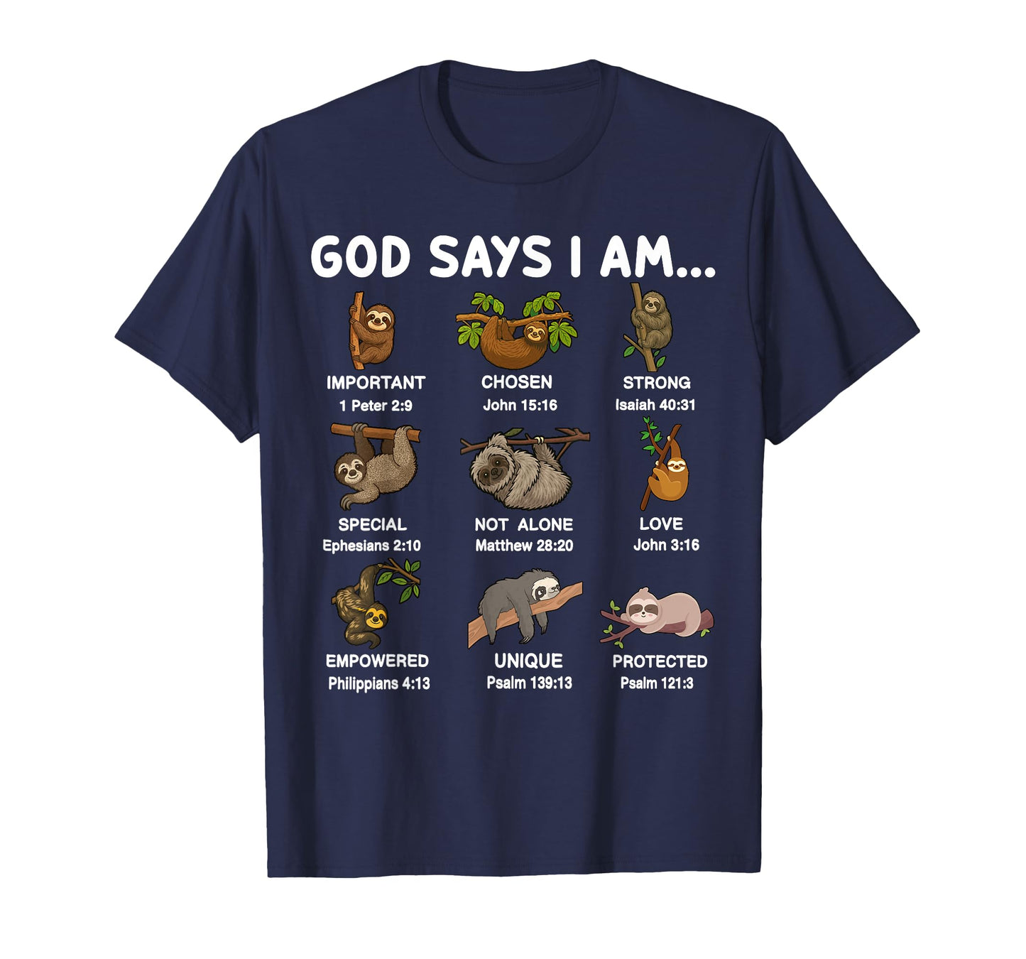 God Say I Am Sloth-Shirt Toddler Boys Christian Son Brother T-Shirt