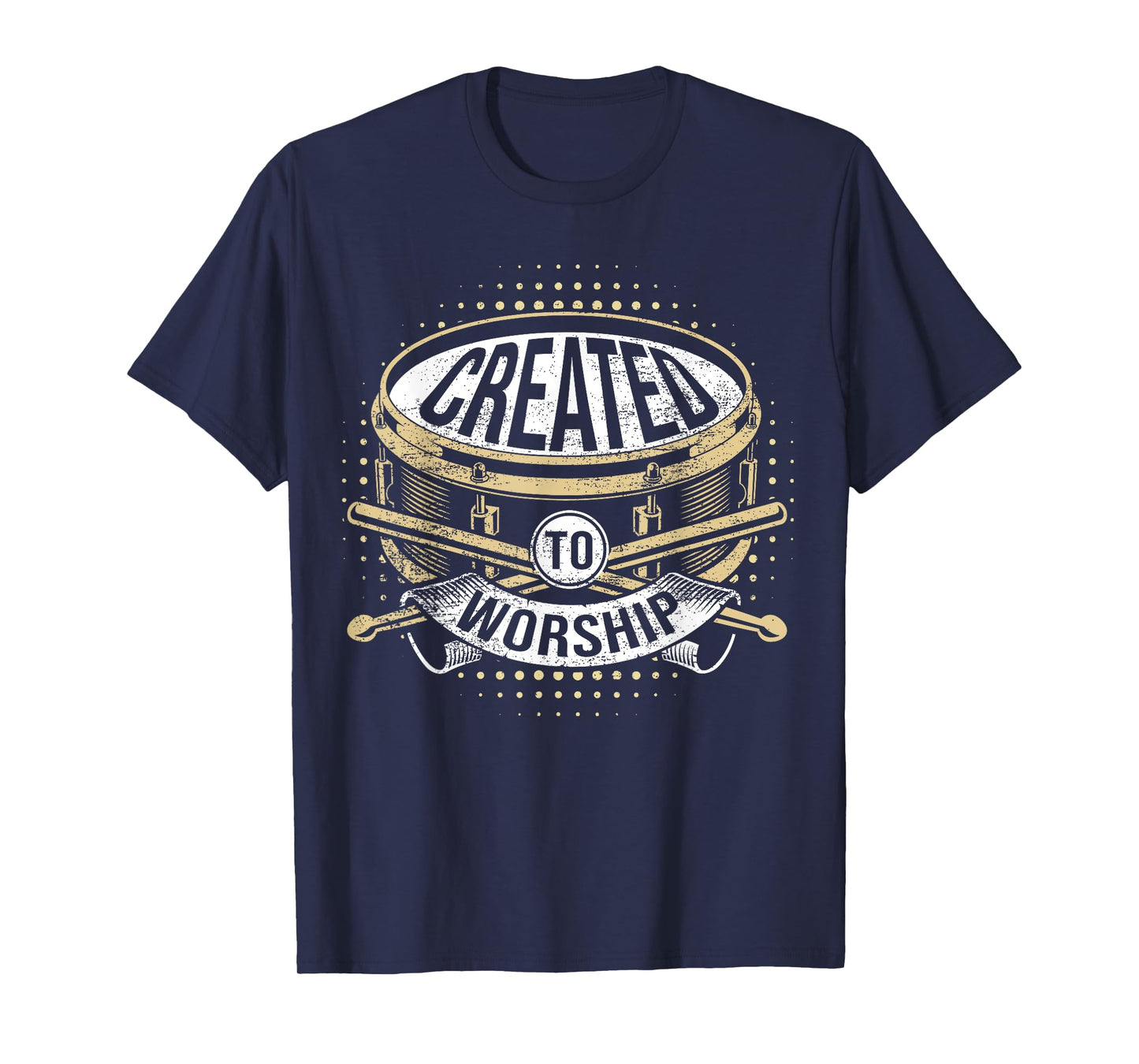 Drummer For Jesus Religious Drummer Gifts Christian Music T-Shirt, Unisex-Adults, Black, Small, Short Sleeve