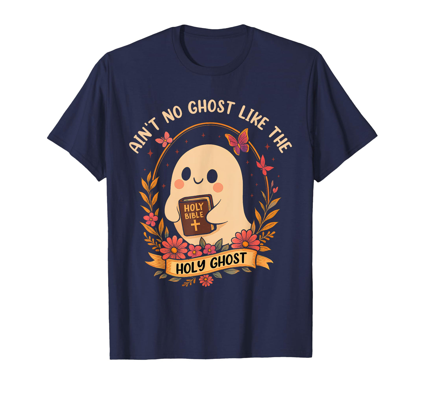 Cute Friendly Spirit with Bible Floral Gift T-Shirt