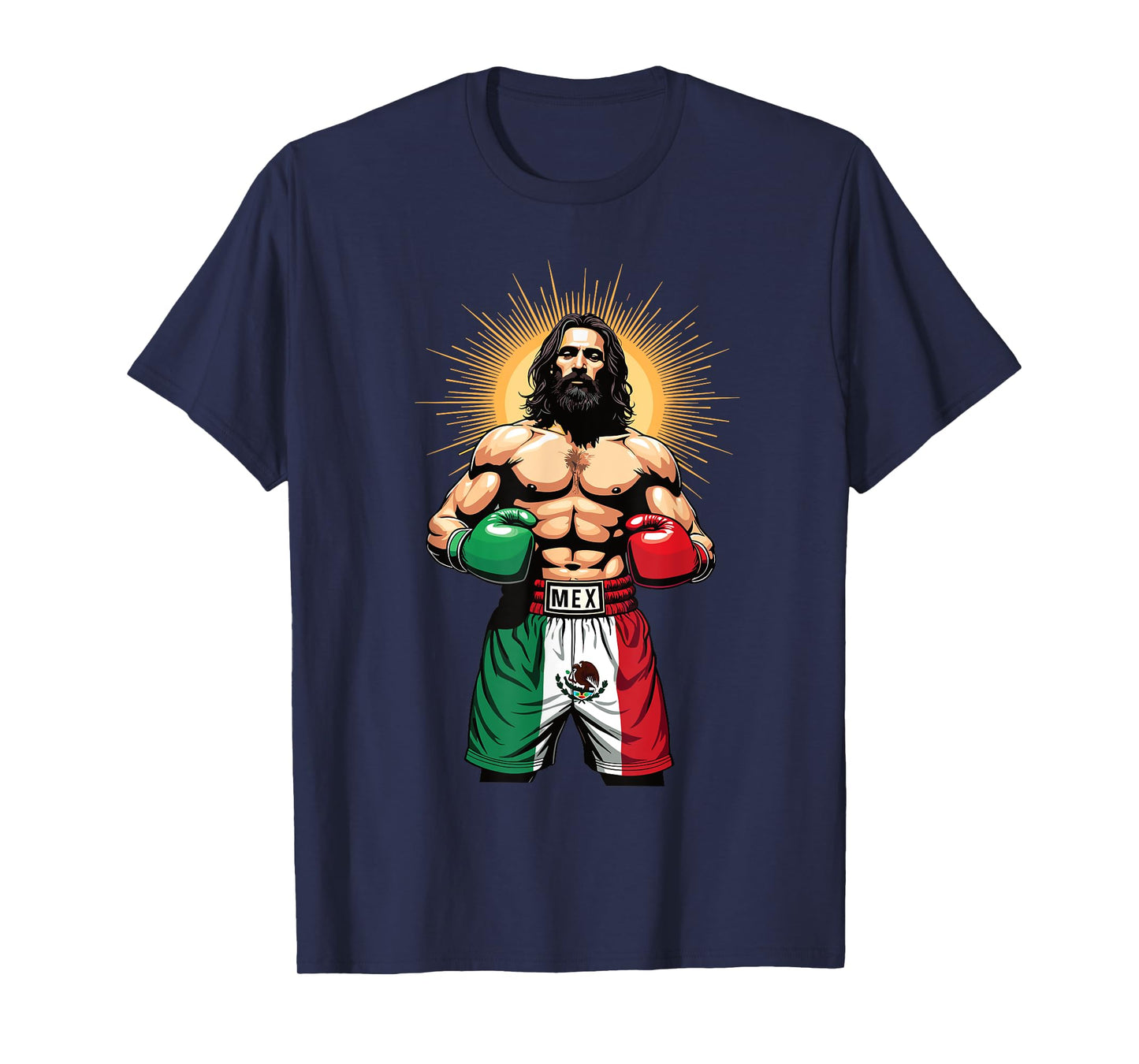 Mexican Boxing Jesus Christ Mex Boxing Shorts T-Shirt