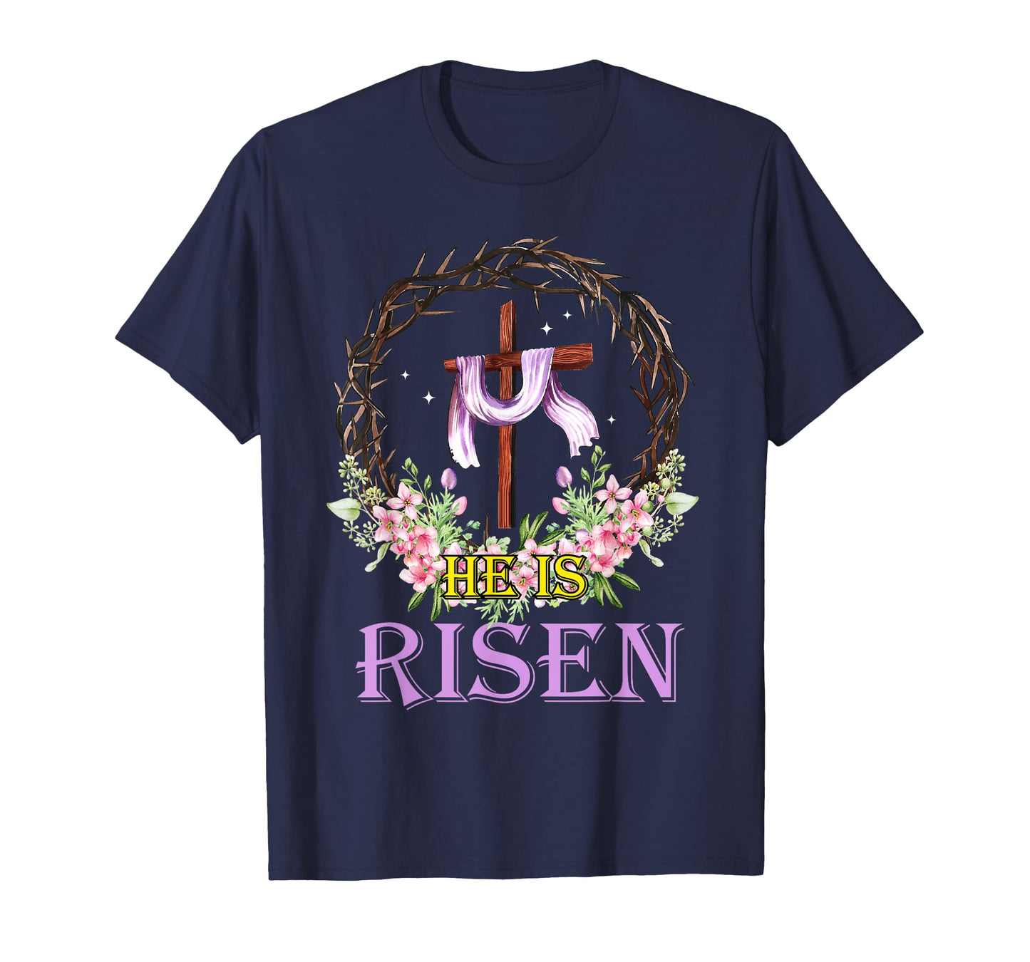 He Is Risen Cross Christian Jesus Easter T-Shirt