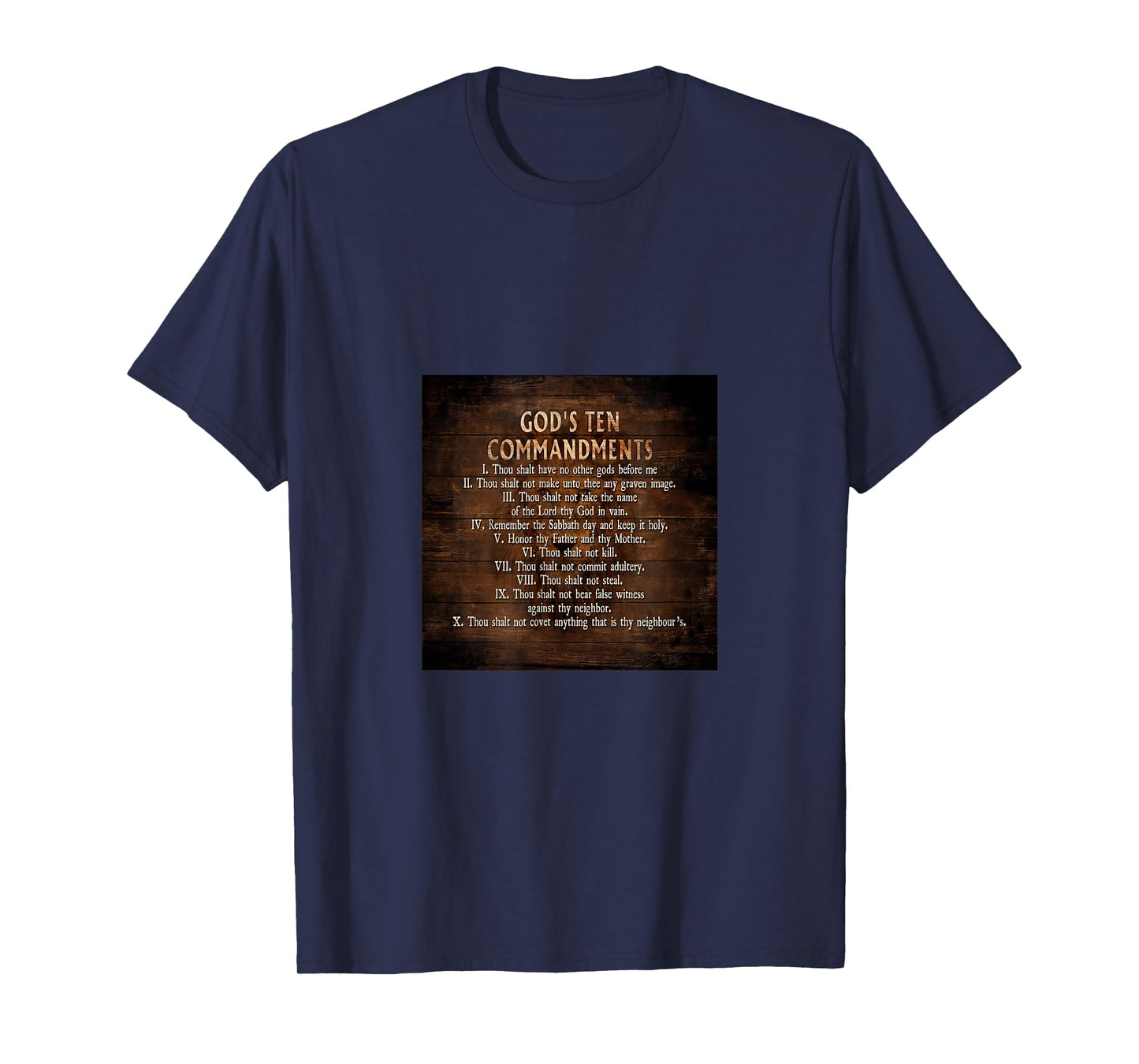 Lion Head Bible Verses God's Ten Commandments Jesus T-Shirt